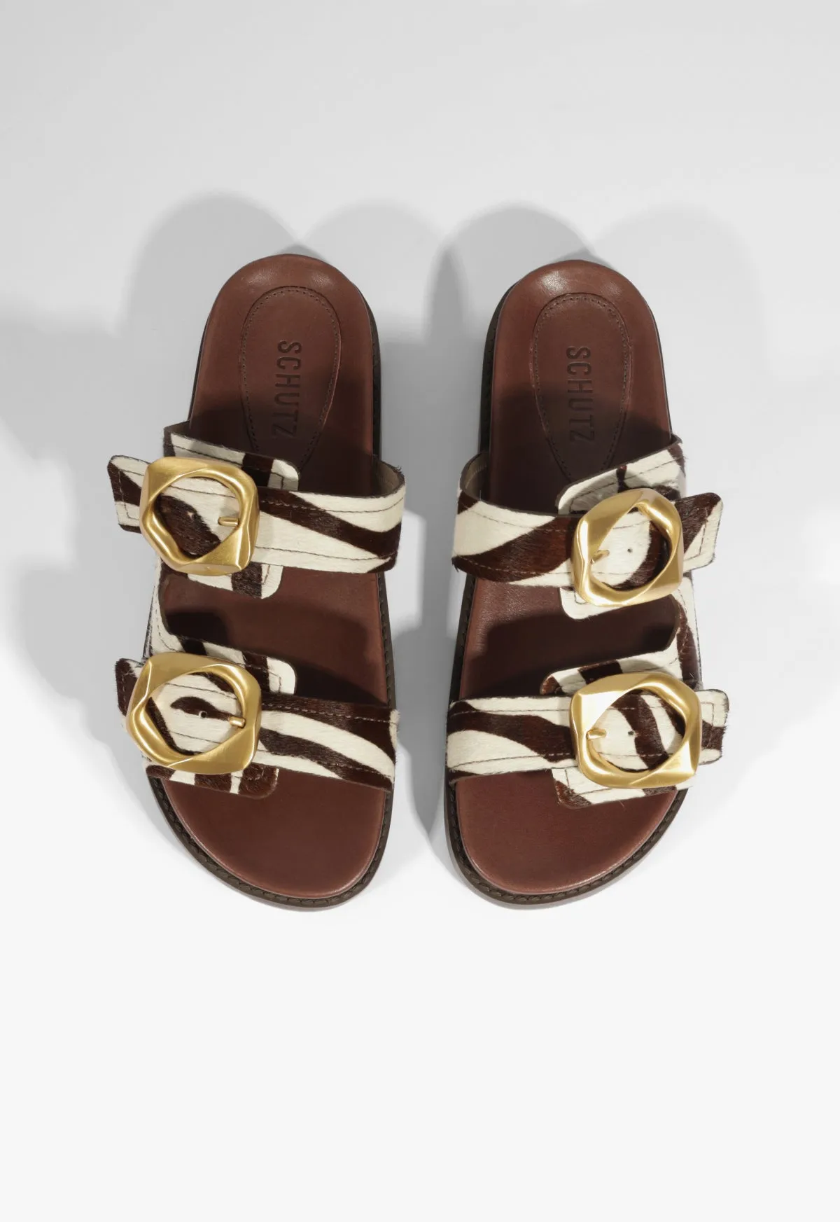Low-Key Bold Olga Animal Print Leather Sporty Sandal