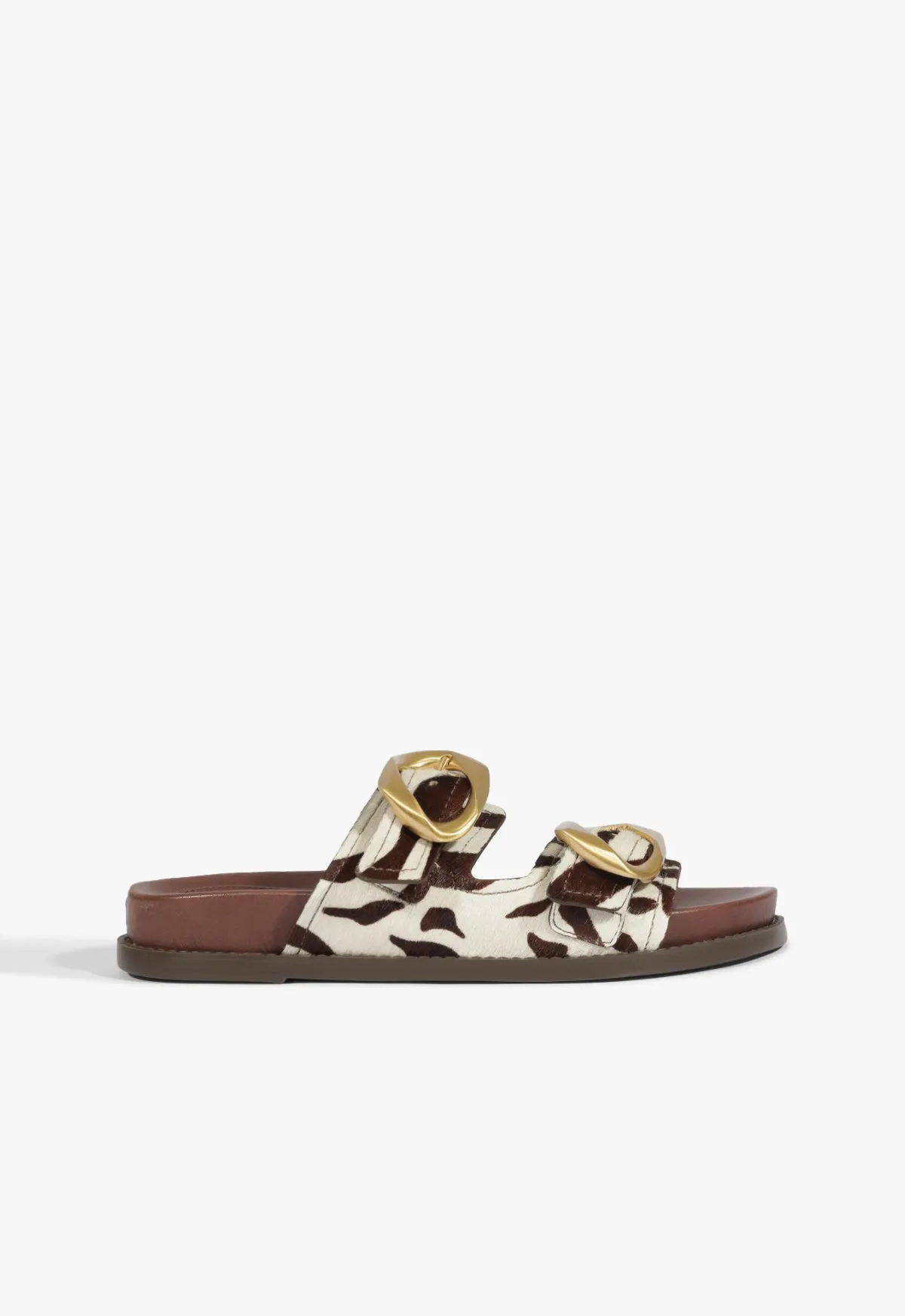 Olga Animal Print Leather Sporty Sandal Movement Reimagined