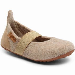 Bisgaard Indoor Shoes Ballet Uld Nougat Comfort All Ways