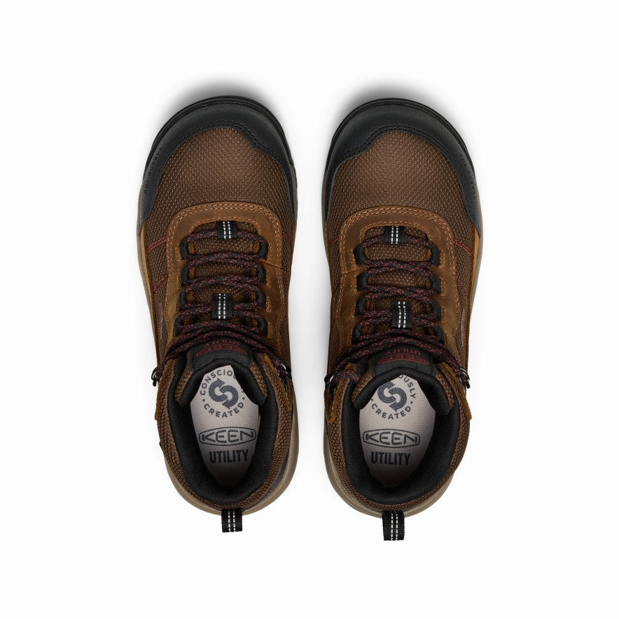 Women'S Skokie Waterproof Work Boot (Carbon Toe)  |  Bison/Black Confident Layers Design In Motion