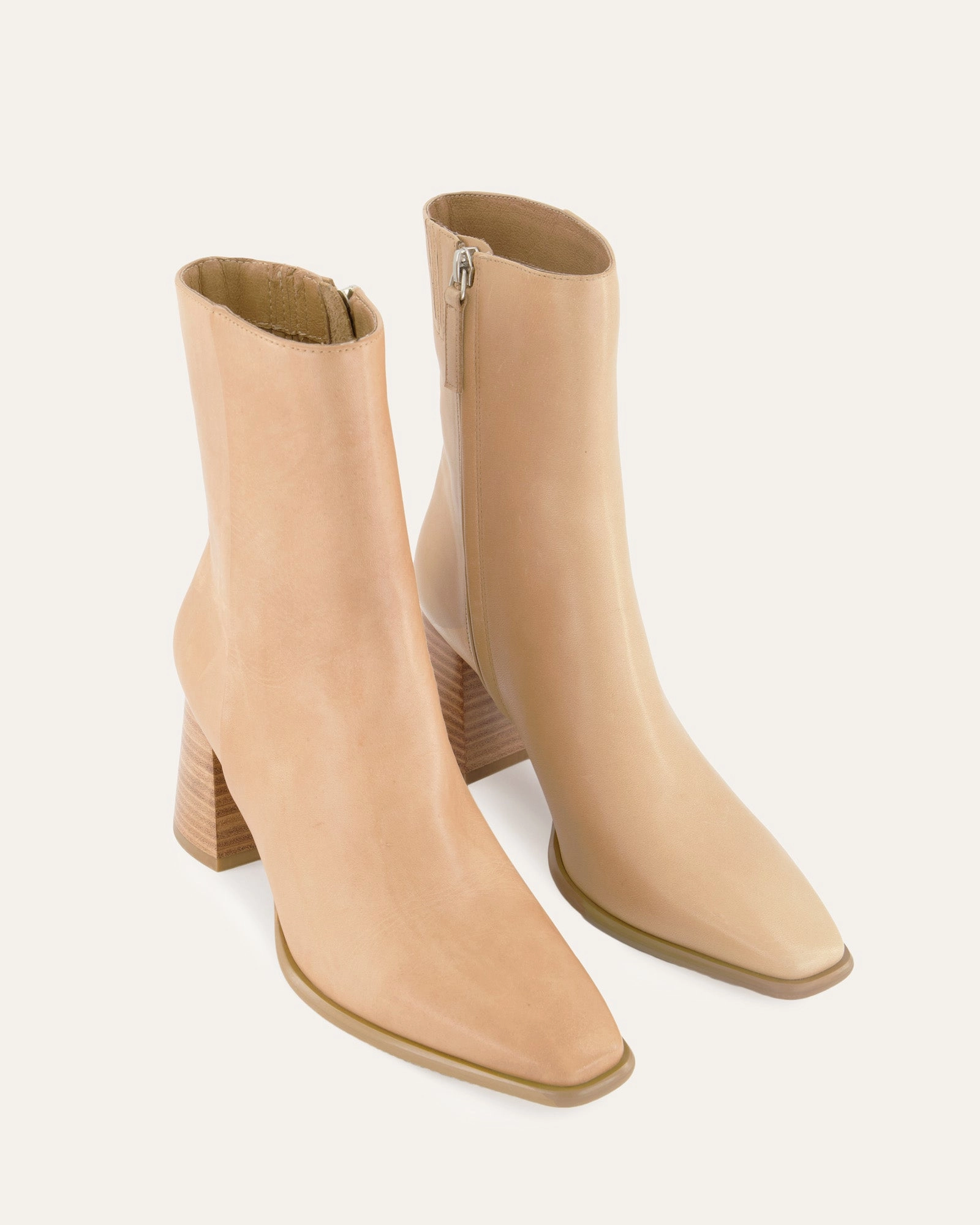 Forward Pulse Design-Led Iggy Mid Ankle Boots Tan Leather