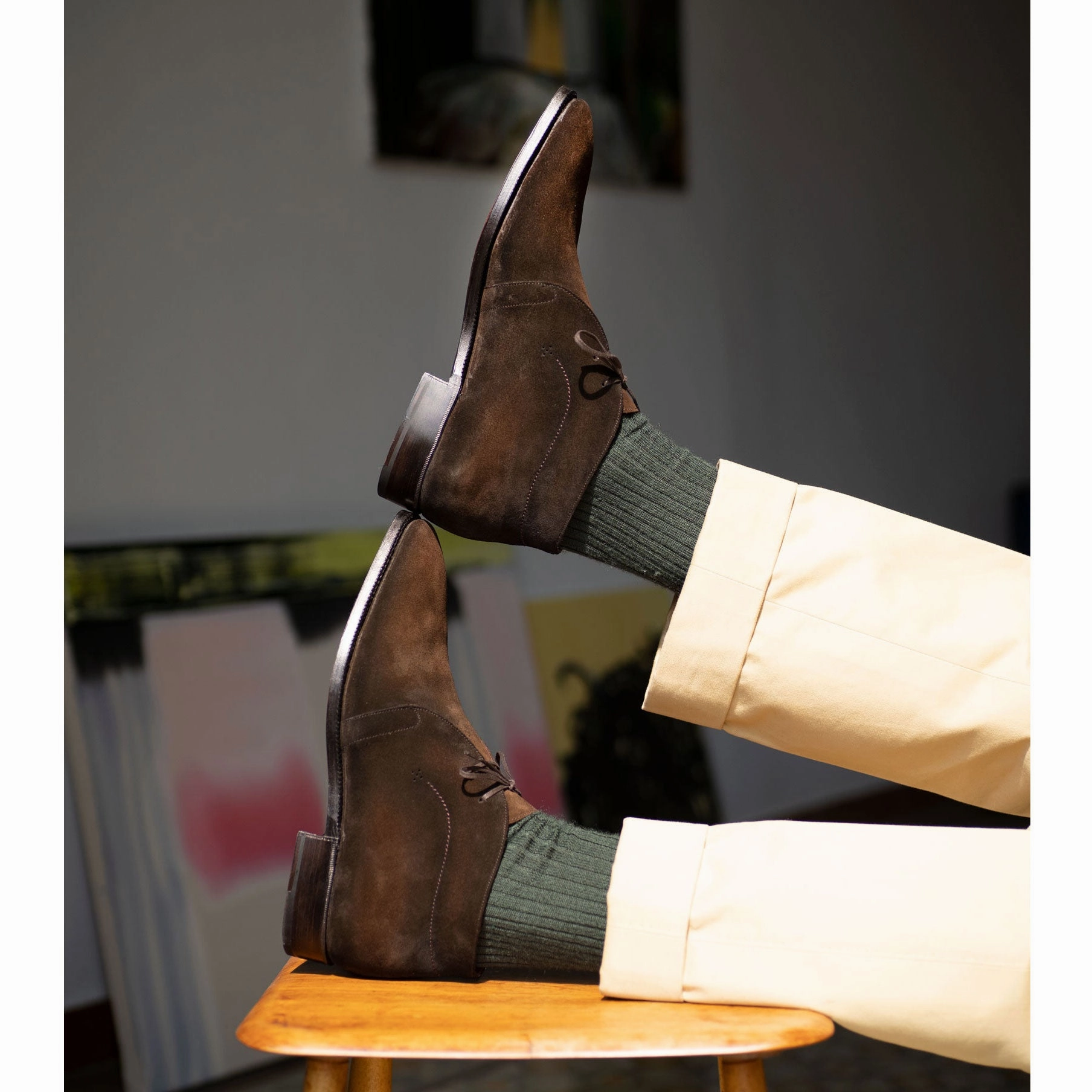 Crafted Flow Dynamic Layerwear Chukka Boot Mto - Chocolate Suede