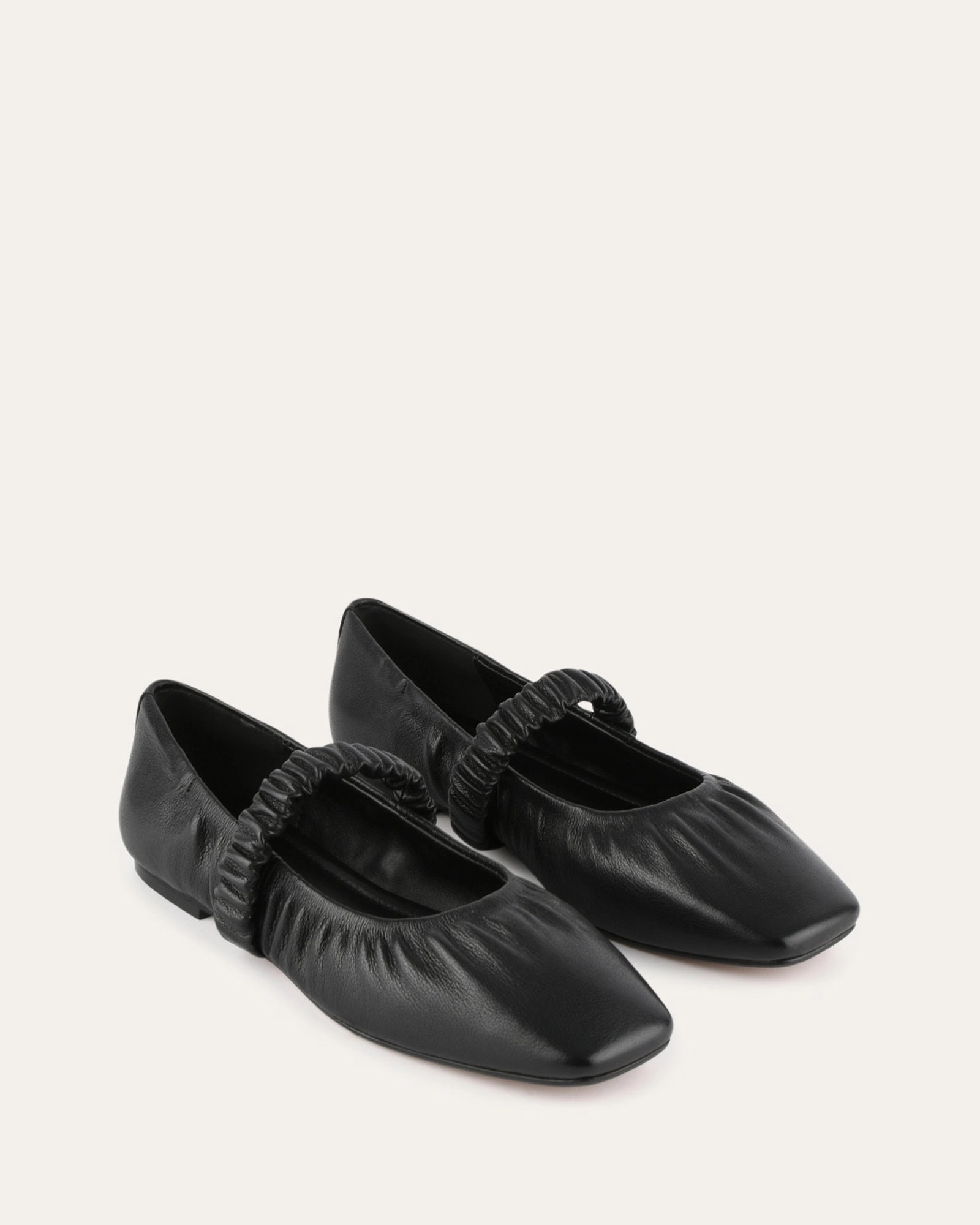 Keely Ballet Flats Black Leather Next-Gen Vibe