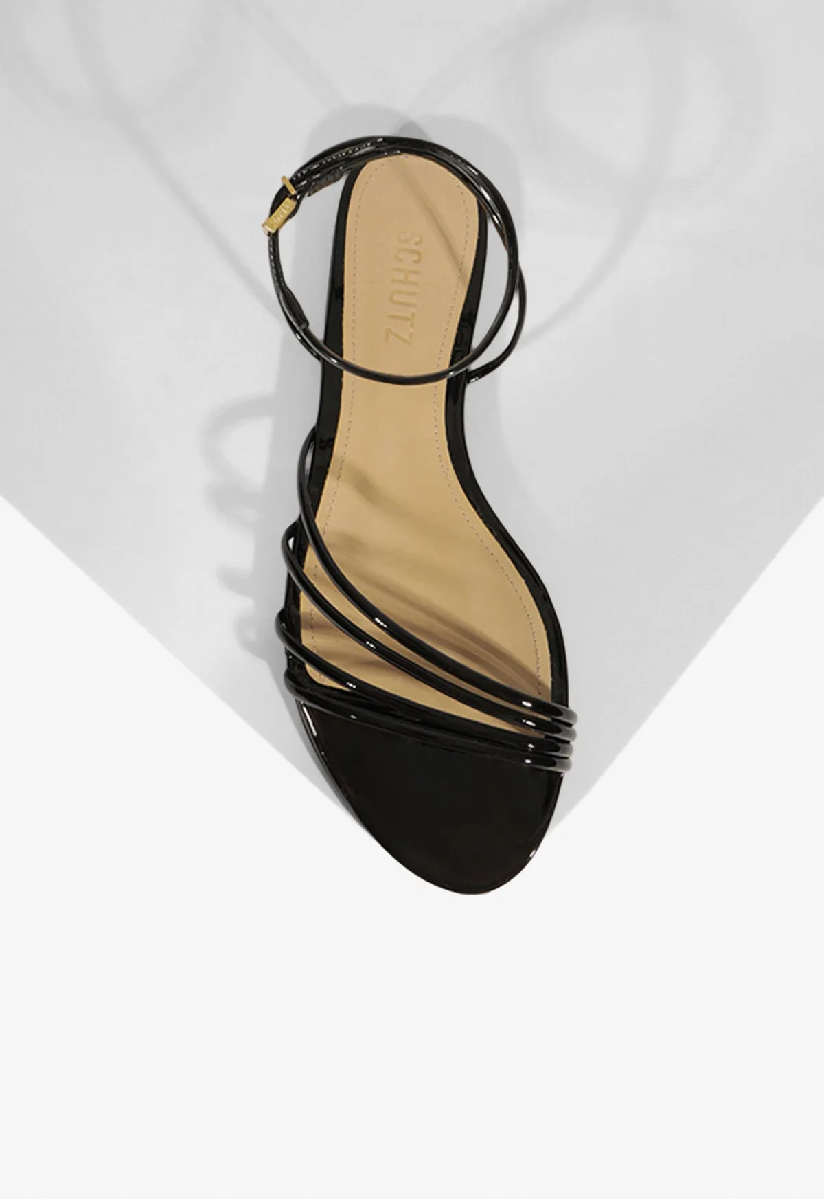 Style In Balance Inez Black Leather Flat Sandal