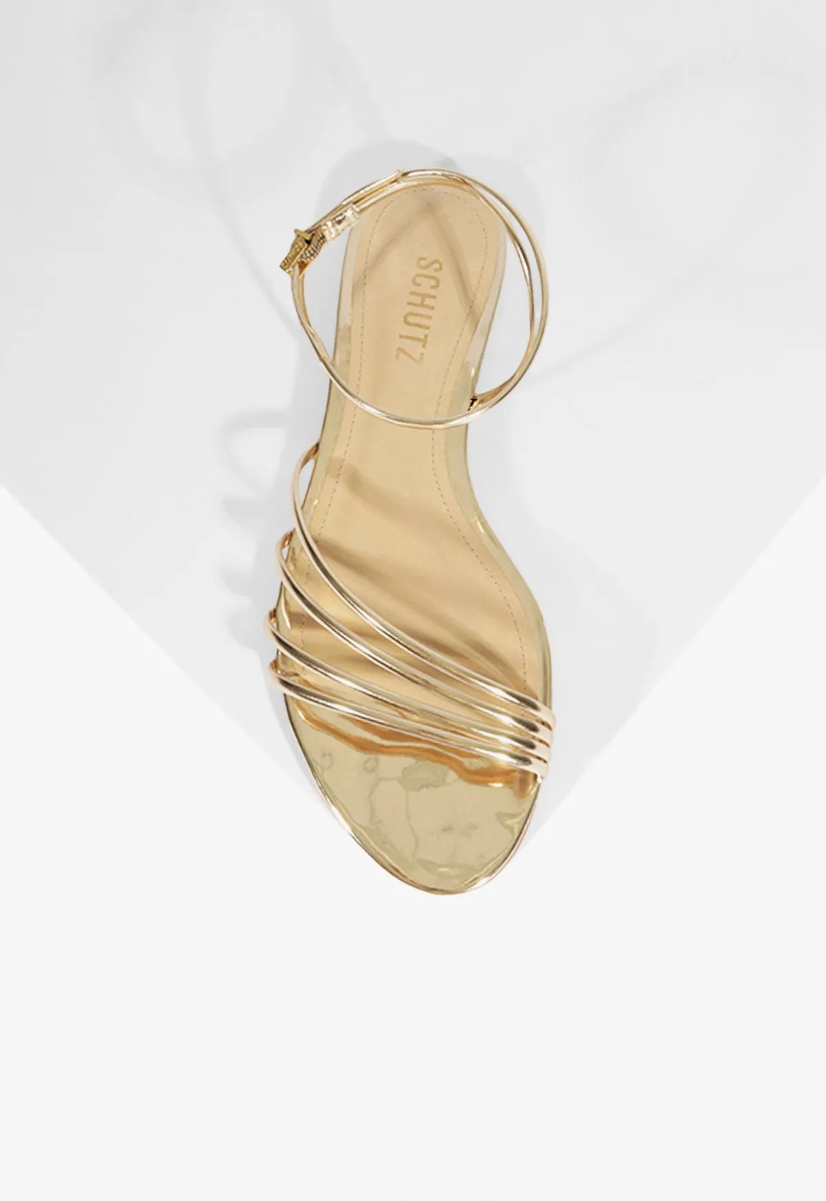 Inez Gold Leather Flat Sandal Designed To Explore Multi-Use Gear