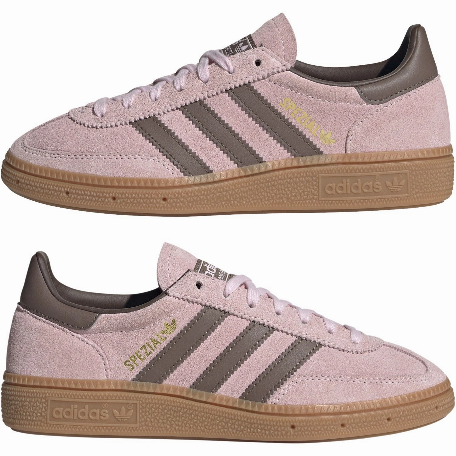 Seasonless Design Future Fit Adidas Originals Clear Pink/Earth Strata/Gum 3 Handball Spezial J Sneakers