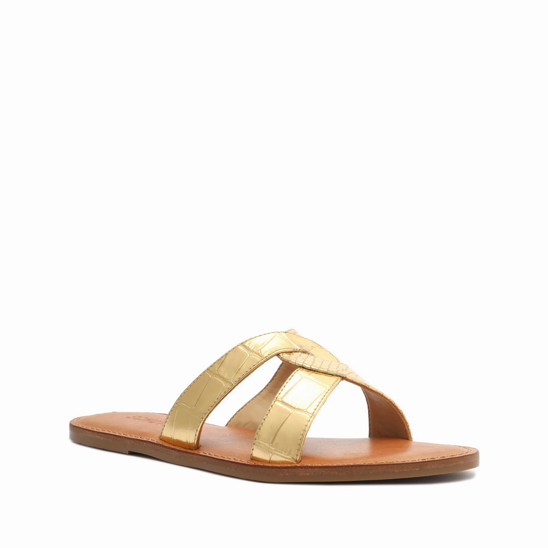 Rita Metallic Leather Sandal Flow-Forward