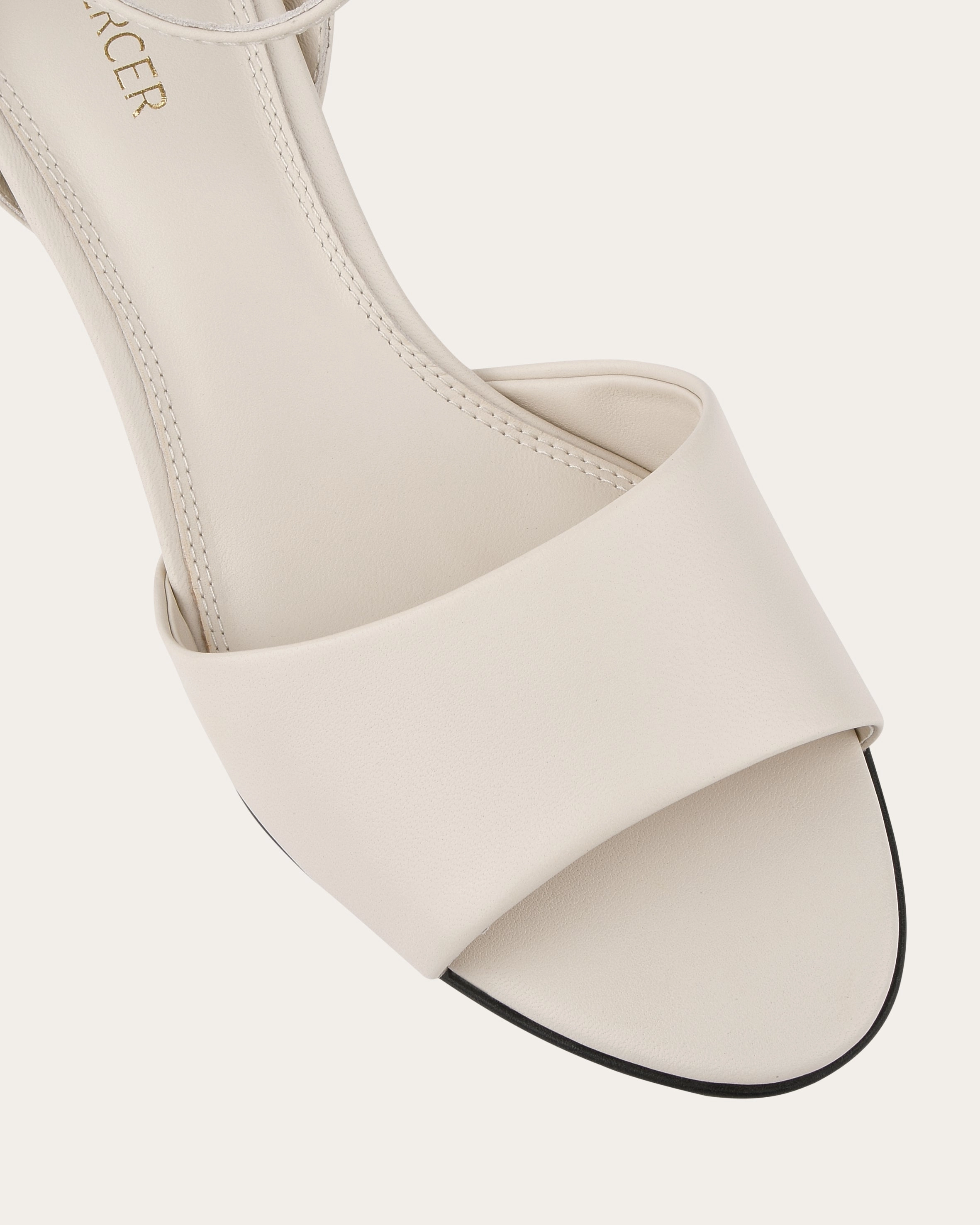 Tanya Mid Heel Sandals Off White Leather Core To Explore Refined Streetwear
