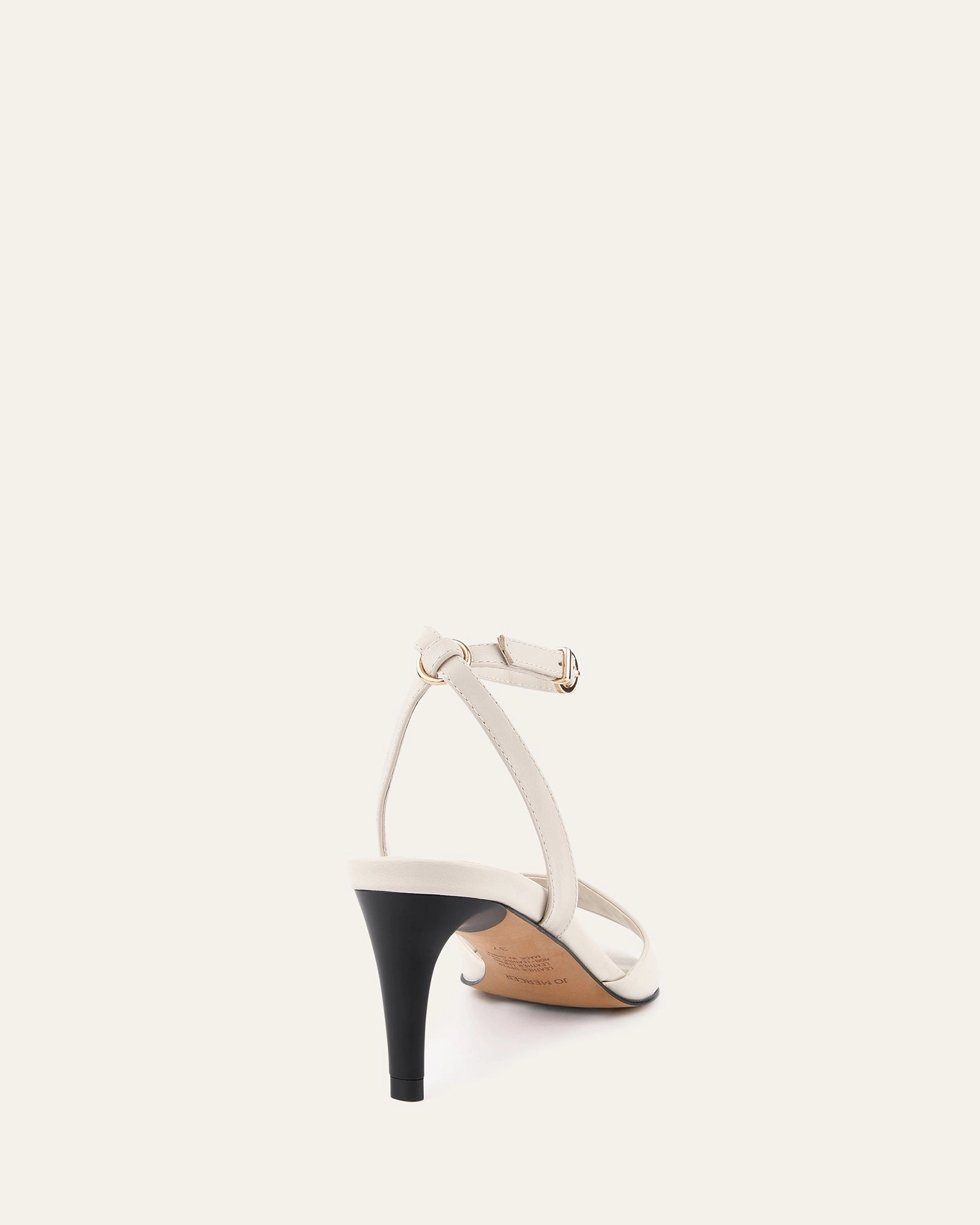 Shift Into Ease Future-Forward Comfort Tanya Mid Heel Sandals Off White Leather