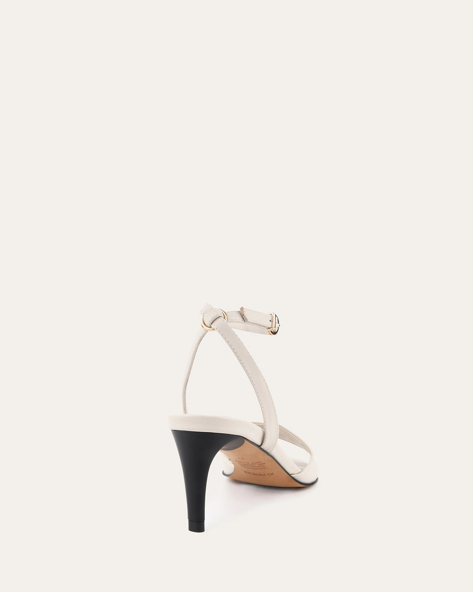 Tanya Mid Heel Sandals Off White Leather Core Pulse