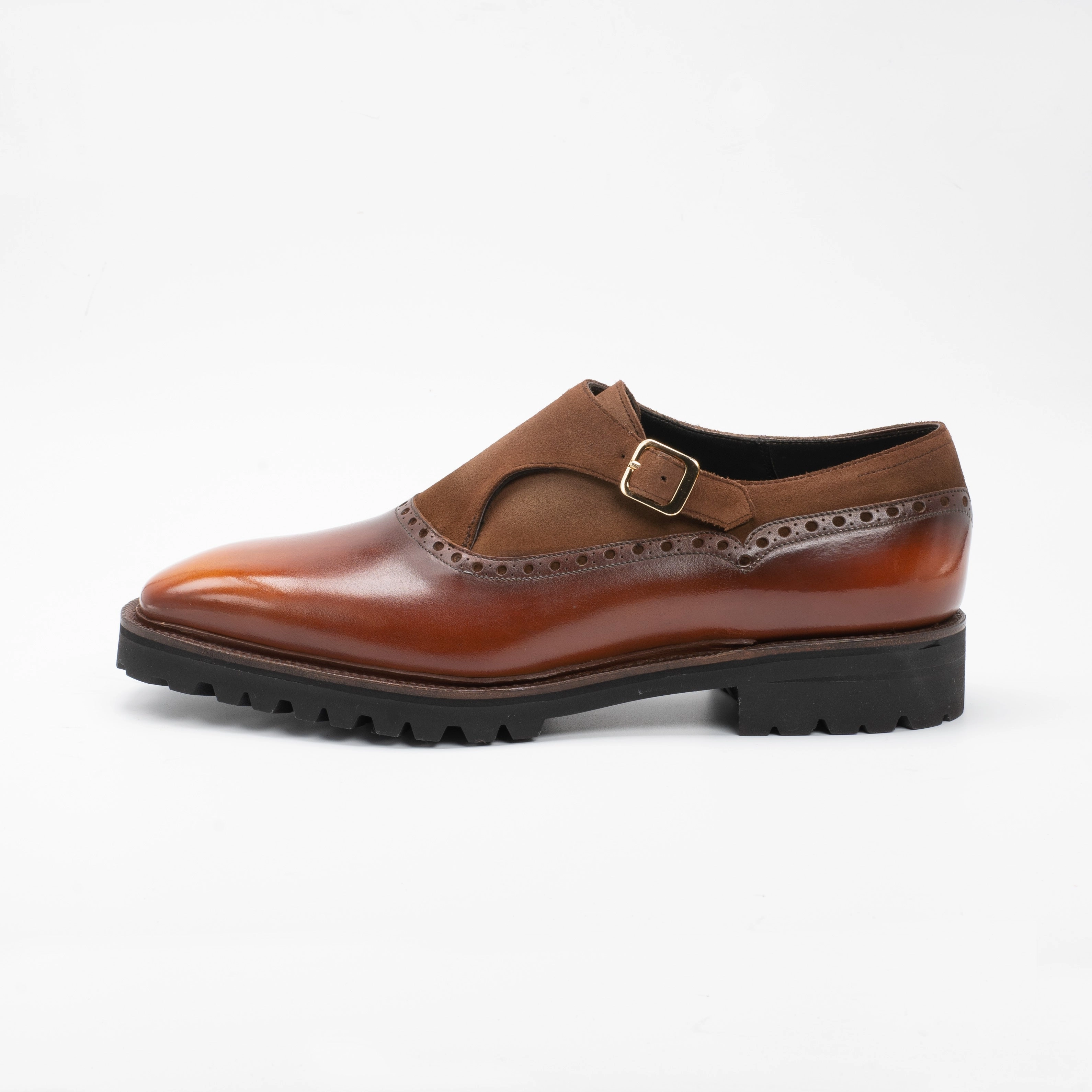 Thelonius Balmoral Single Monk Mto - Brown & Cognac Streamlined Pieces