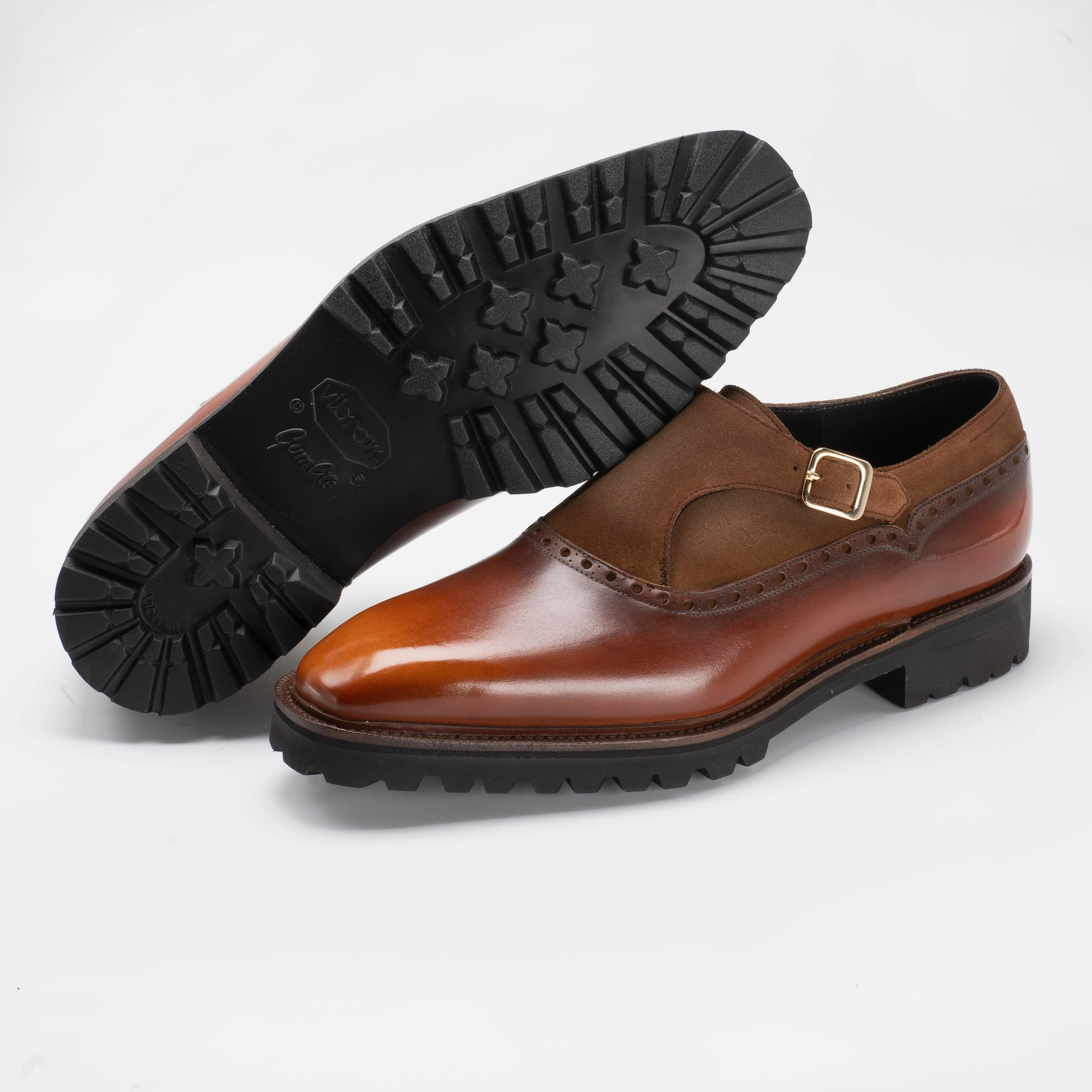 Thelonius Balmoral Single Monk Mto - Brown & Cognac Cool Confidence Comfort In Layers