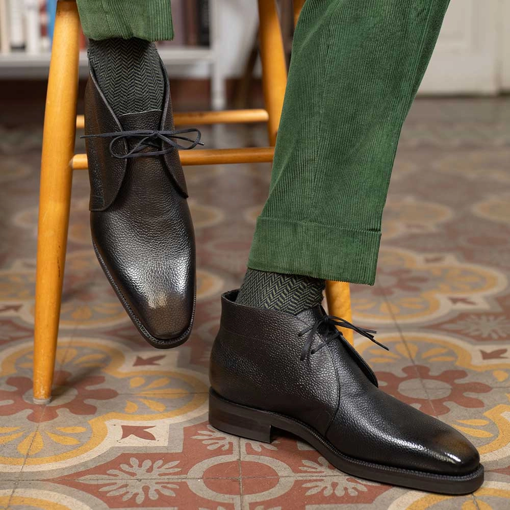 Driven By Comfort Robert Chukka Boot - Ebony Handmade Patina