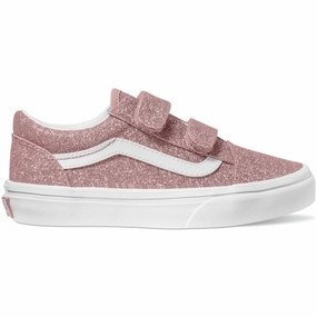 Vans Rose Gold Old Skool V Glitter Refined Streetwear Style In Action