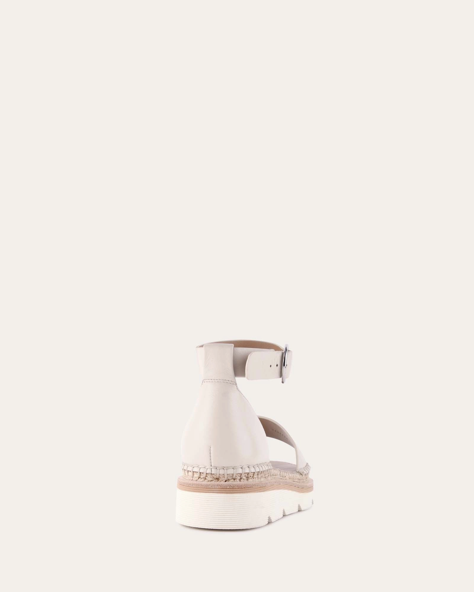 Ivy Flat Sandals Off White Leather Clean Aesthetic Layer Smart