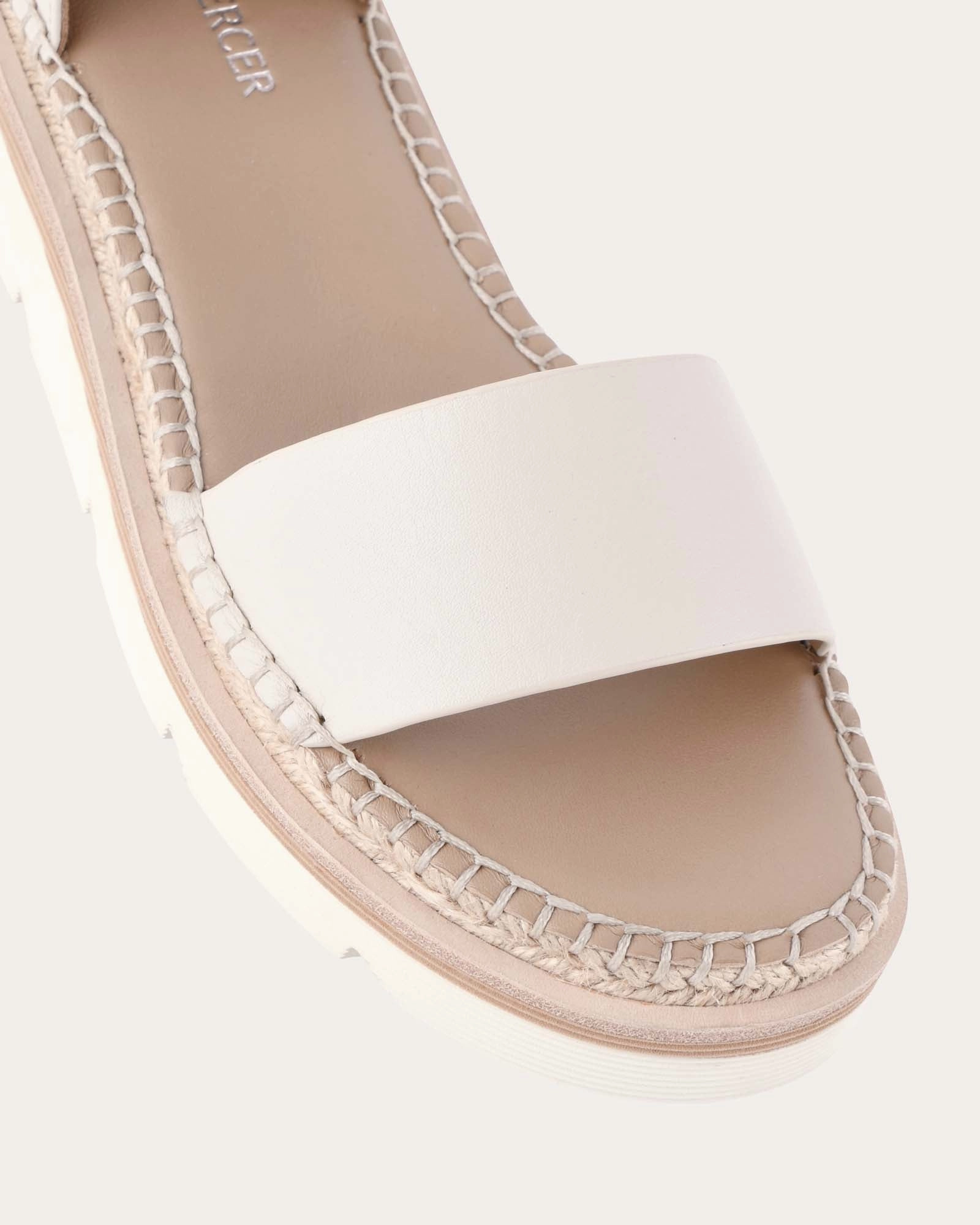 Ivy Flat Sandals Off White Leather Pulse Of The City Pure Look