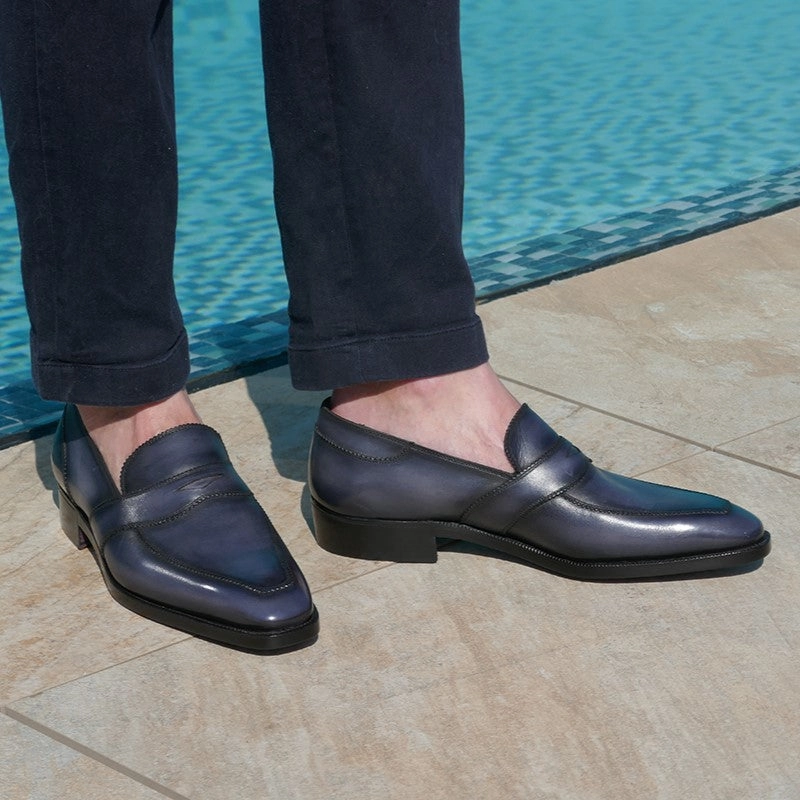 James Loafer - Gunmetal Handmade Patina Form-Light Fit