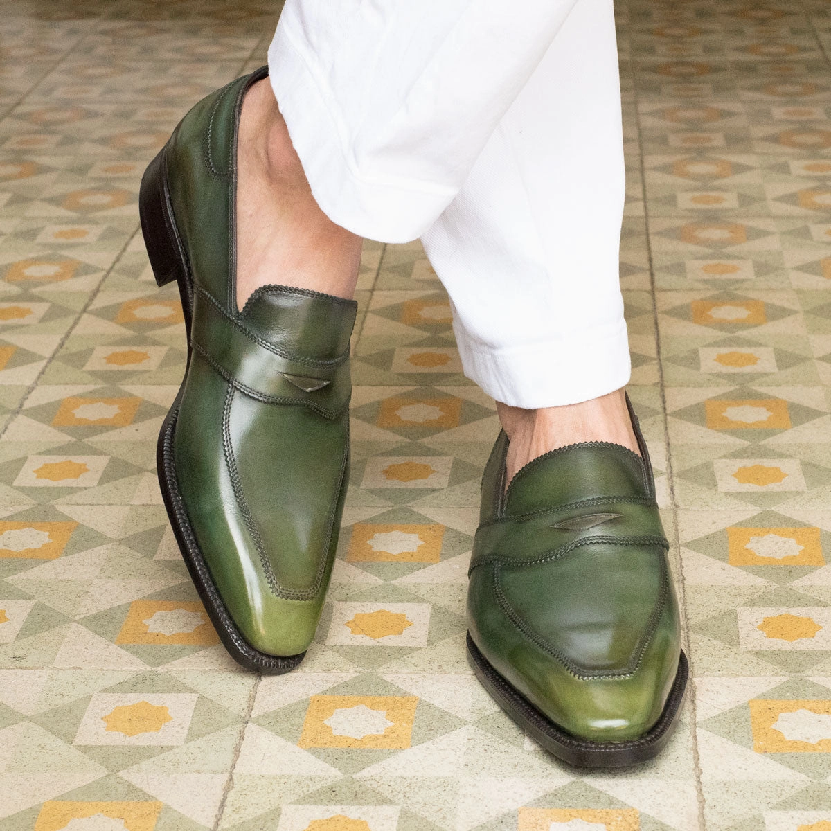 Streamline-Ready Clean-Forward James Loafer - Rosemary Handmade Patina