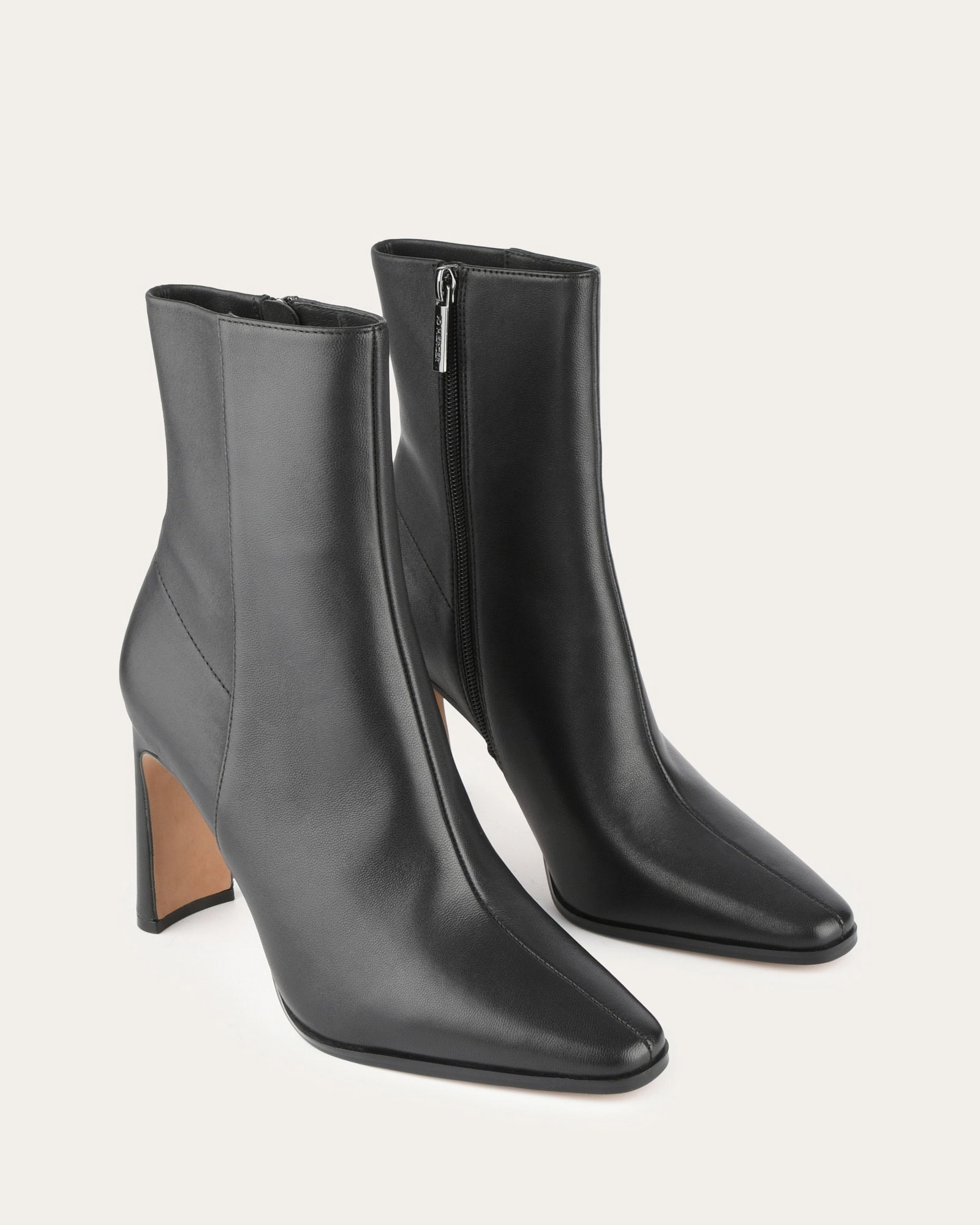 Bold Details Jemima High Ankle Boots Black Leather
