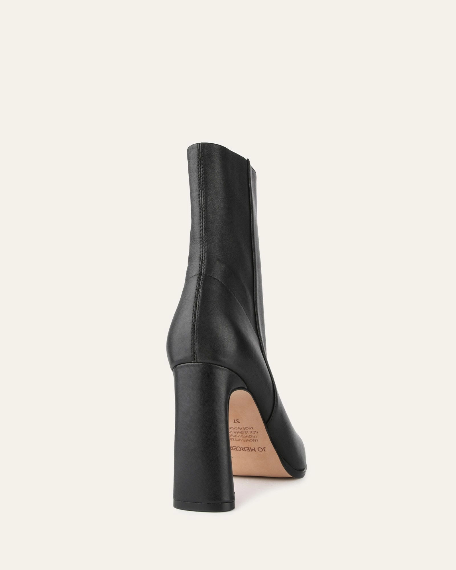 Street-Ready Jemima High Ankle Boots Black Leather