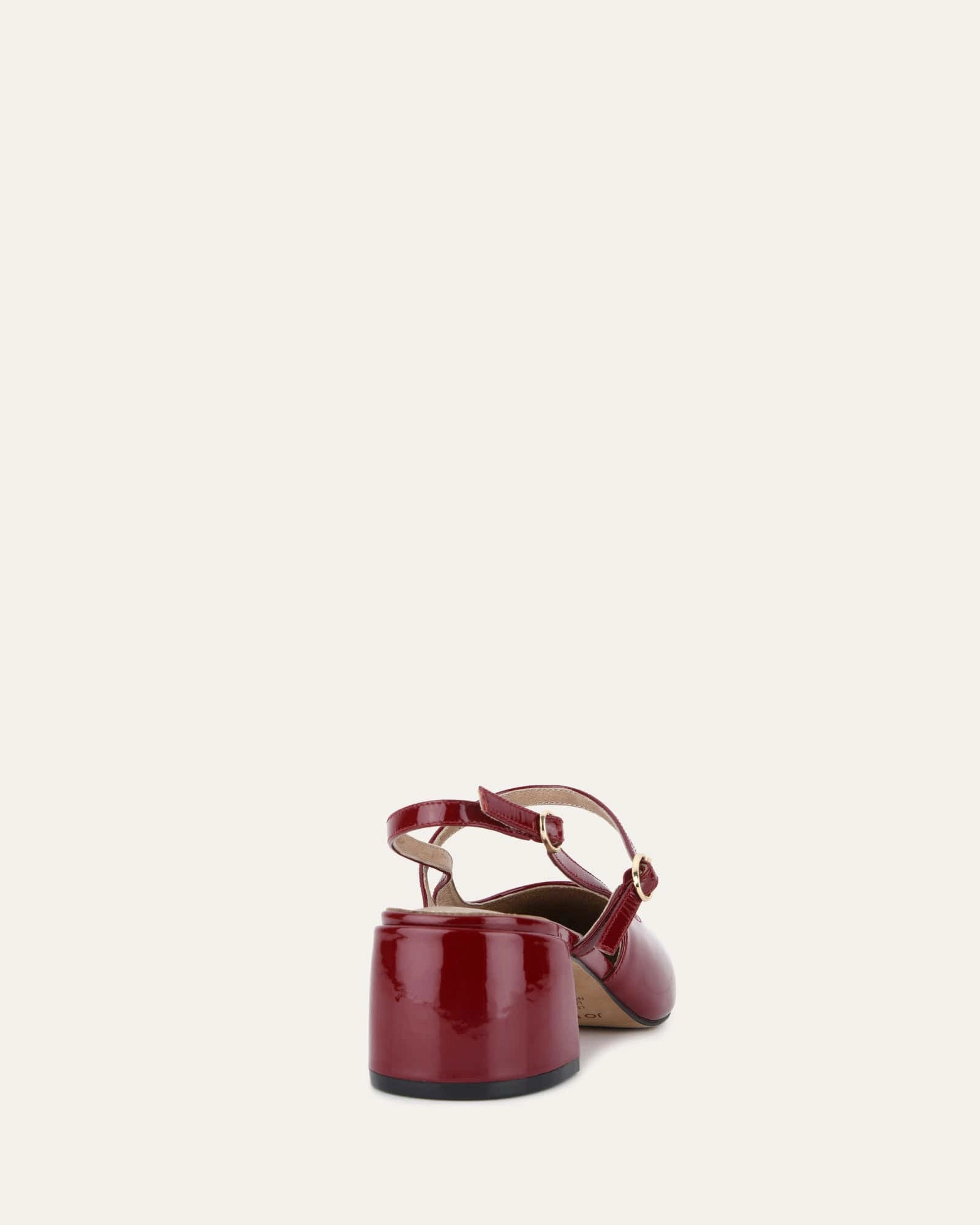 Less Is More Jenna Low Heels Ruby Red Patent