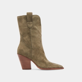 Jessey Boots Moss Suede Bold Minimal Pure Urban