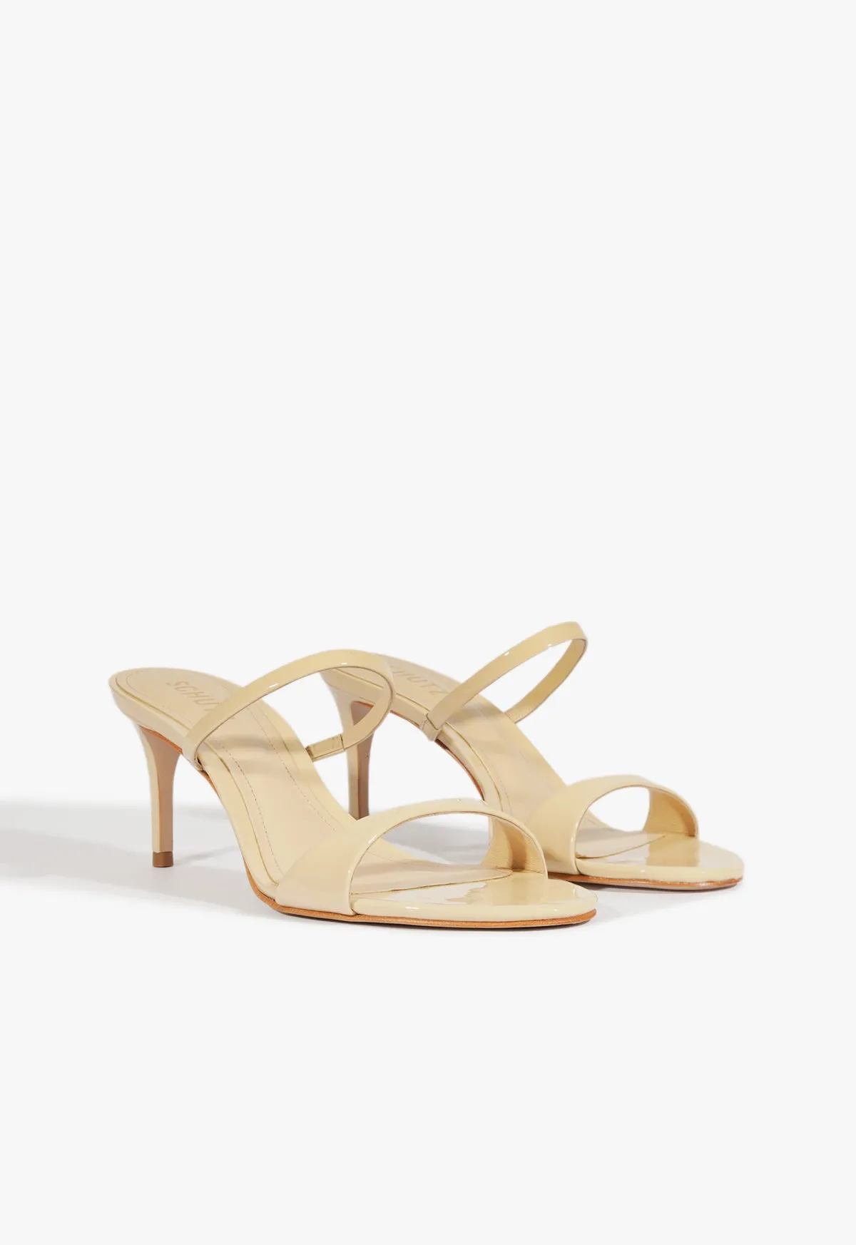 Function-Refined Jessica Mid Mule Patent Sandal