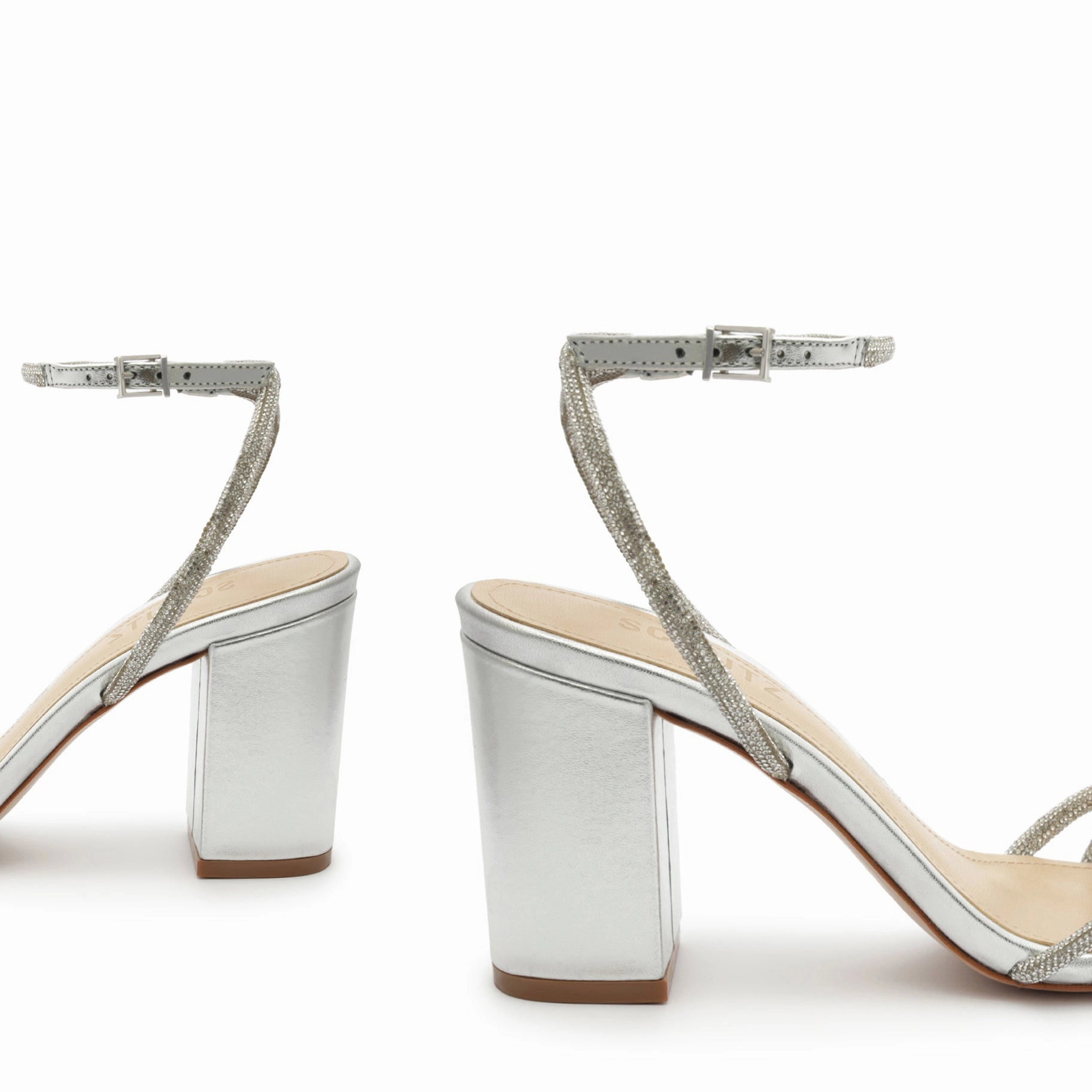 Jewell Block Metallic Nappa Leather Sandal Quiet Statement Life-Ready Layers