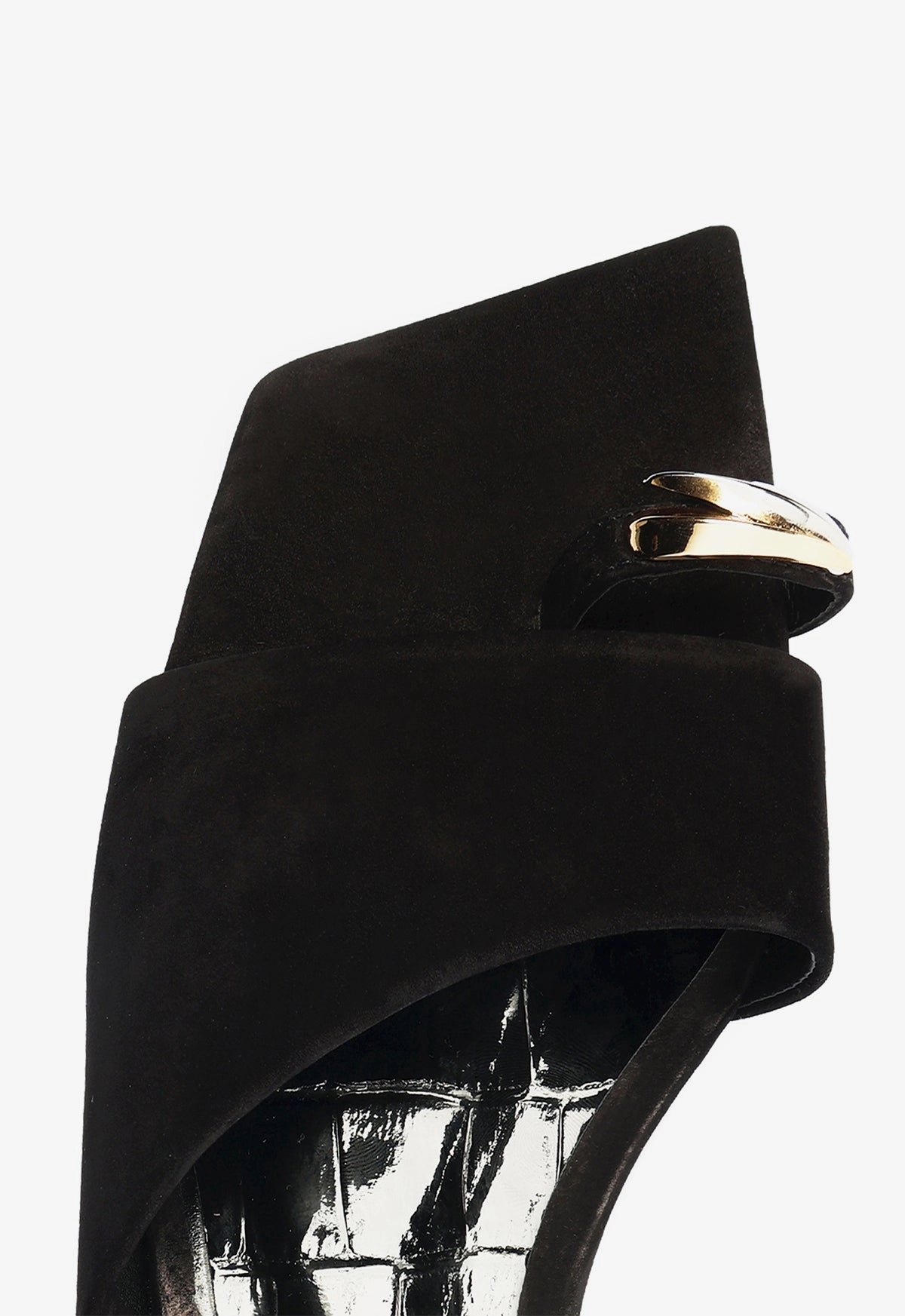 Premium Layers Intentional Daily Jodie Black Leather Flat Sandal