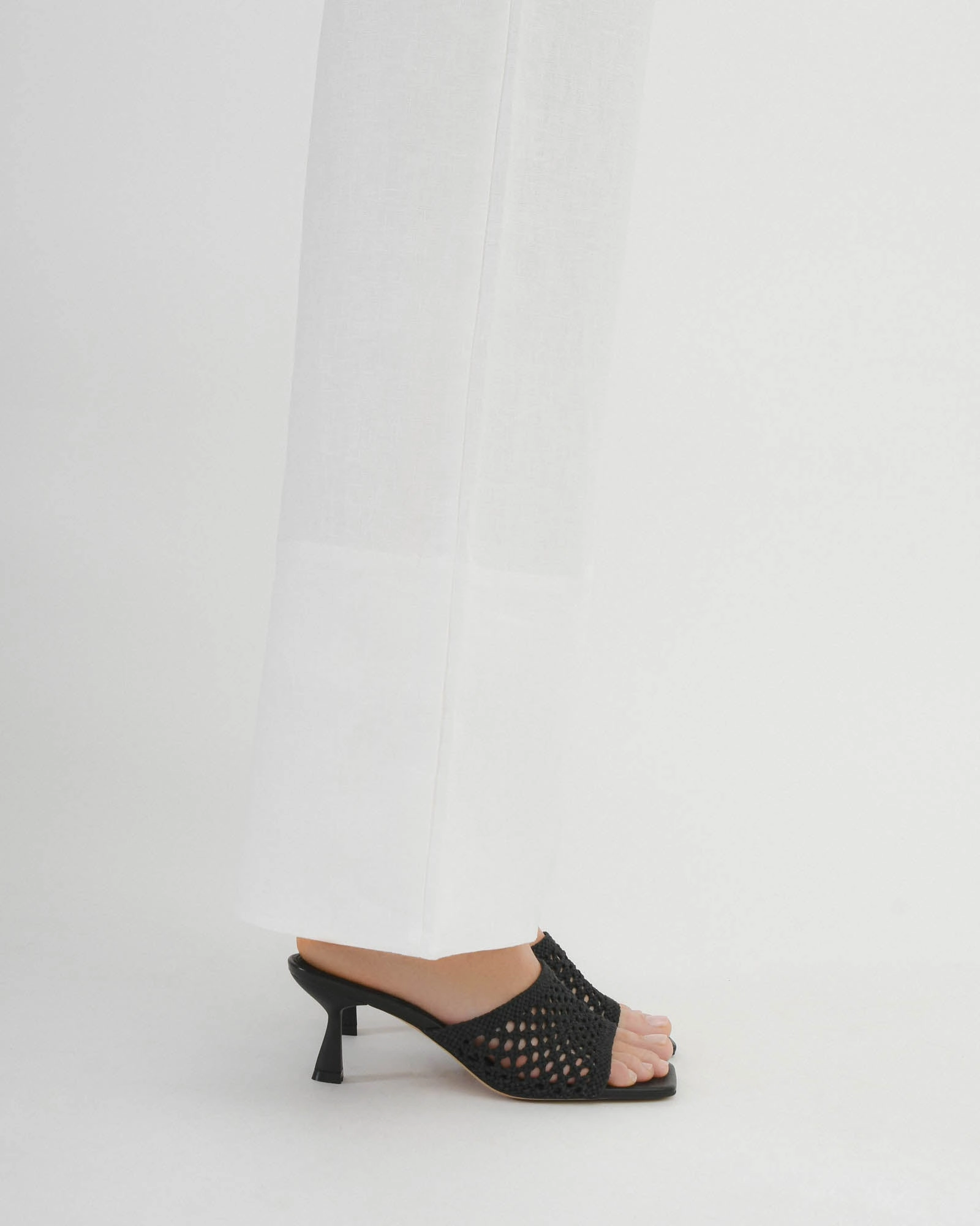 Journey Wear Functional Ease Jordyn Mid Heel Sandals Black Textile