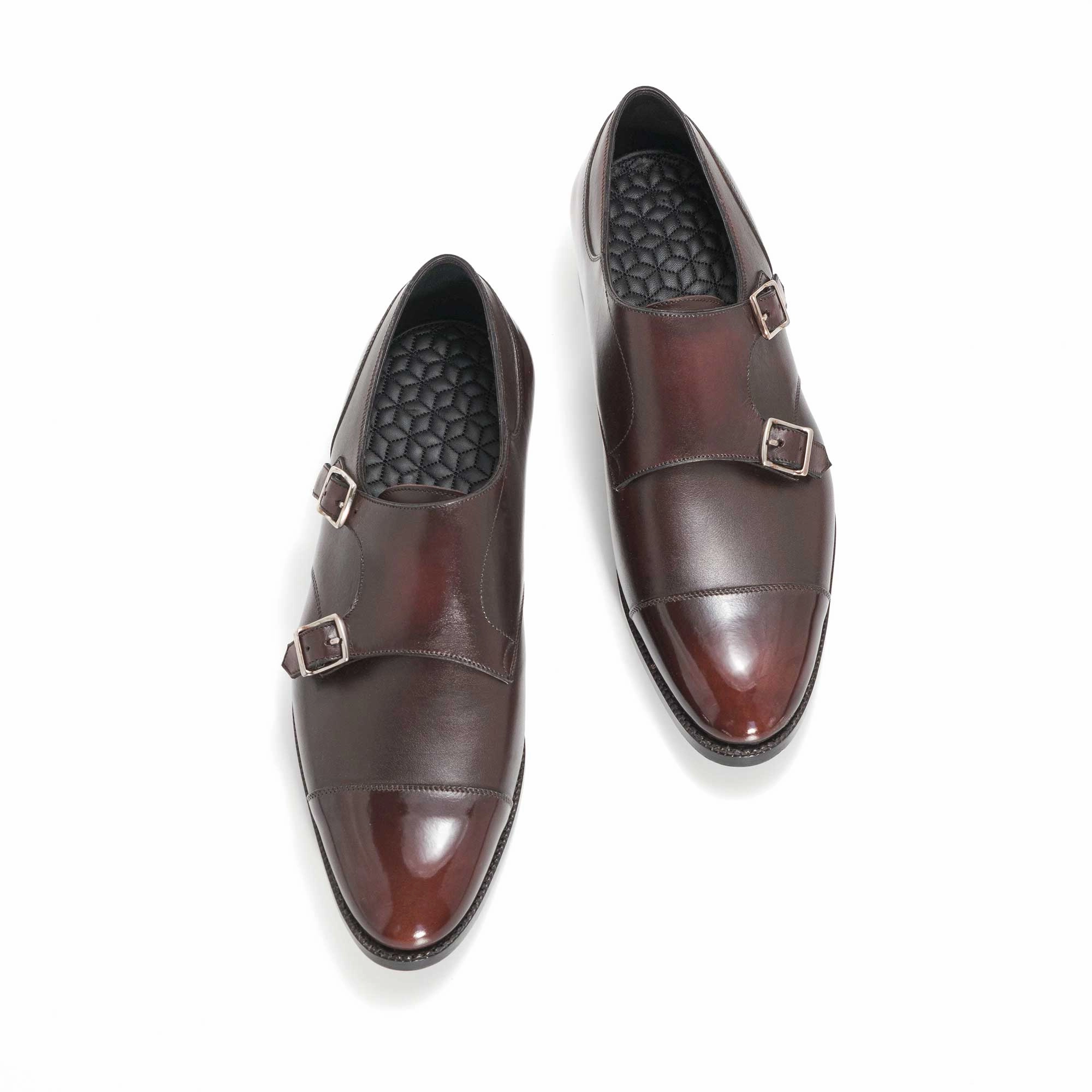Joseph Double Monk Shoe Mto - Dark Mahogany Layered Living Subtle Signature