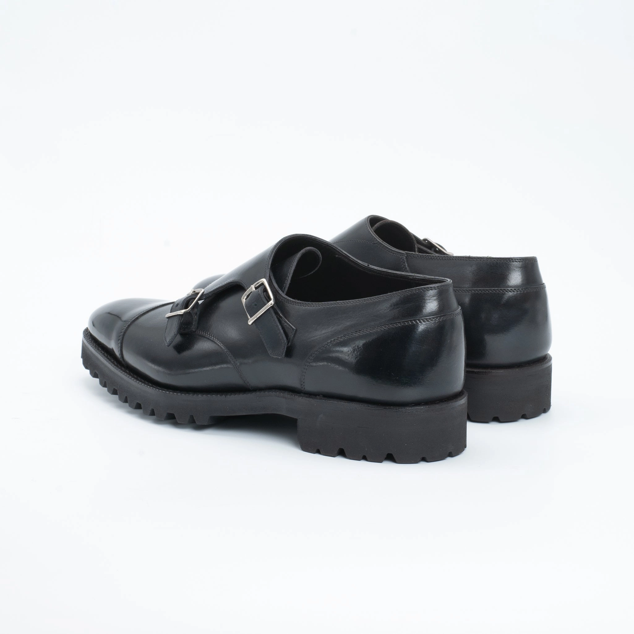 Elevated Motion Streamlined Fit Joseph Double Monk Shoe Mto - Onyx