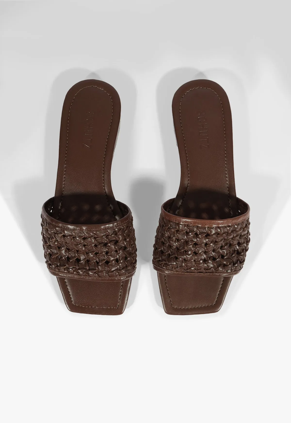 Adaptive Aesthetic Juliet Brown Leather Flat Sandal