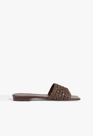 Style In Action Layer Your World Juliet Brown Leather Flat Sandal