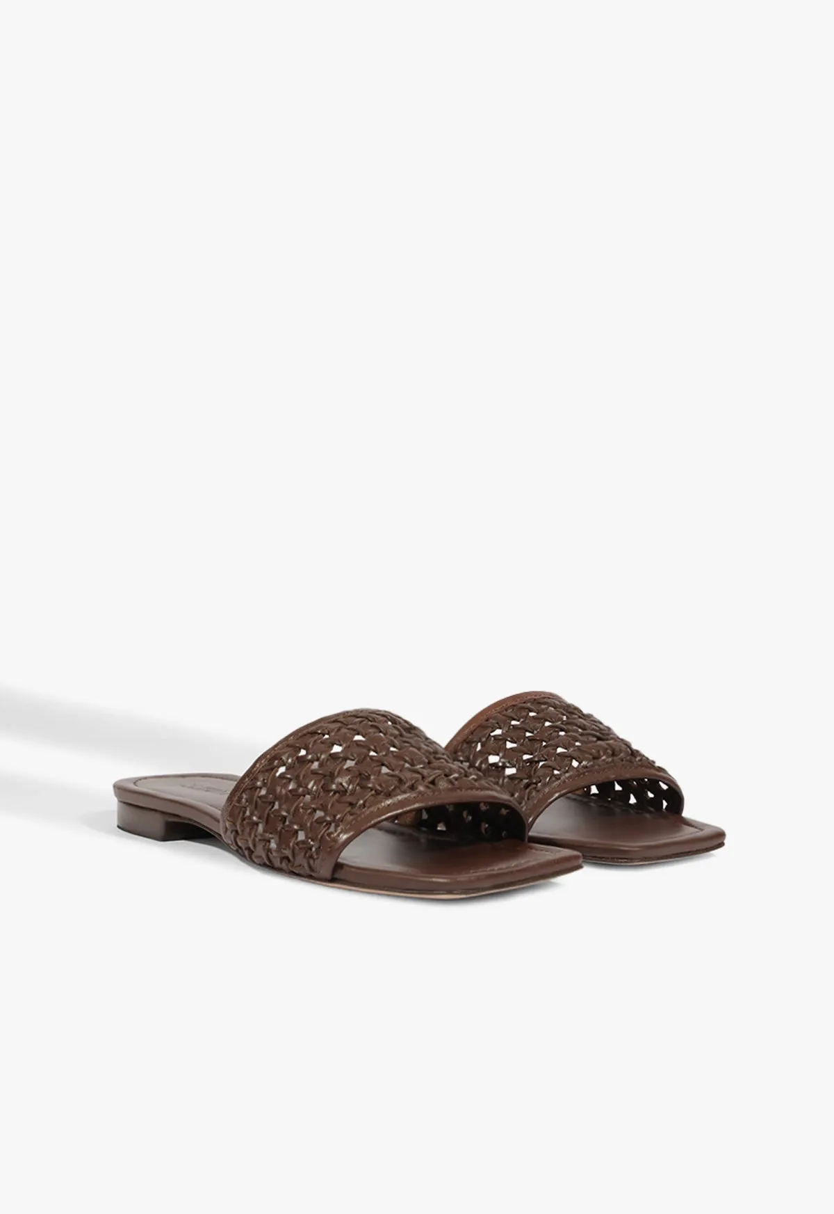 Juliet Brown Leather Flat Sandal Street-Forward Form-Led