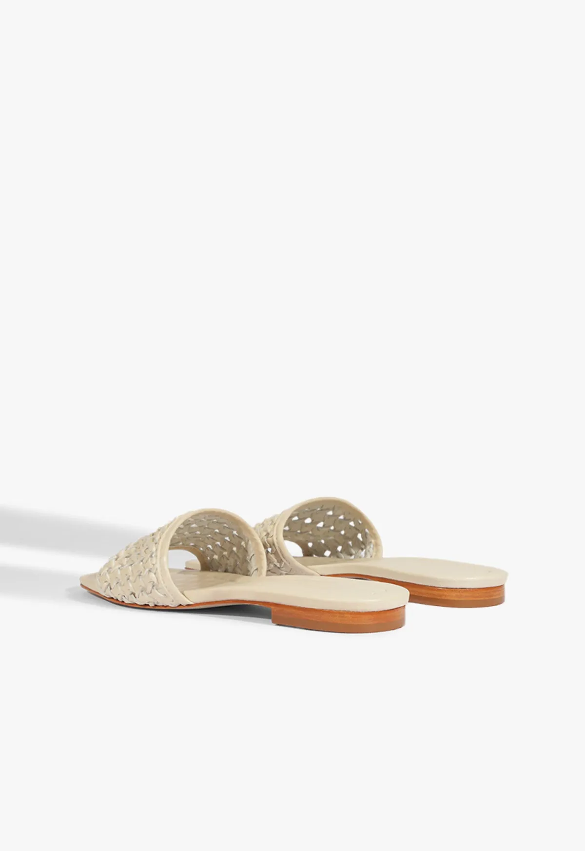 Chill-Crafted Juliet White Leather Flat Sandal