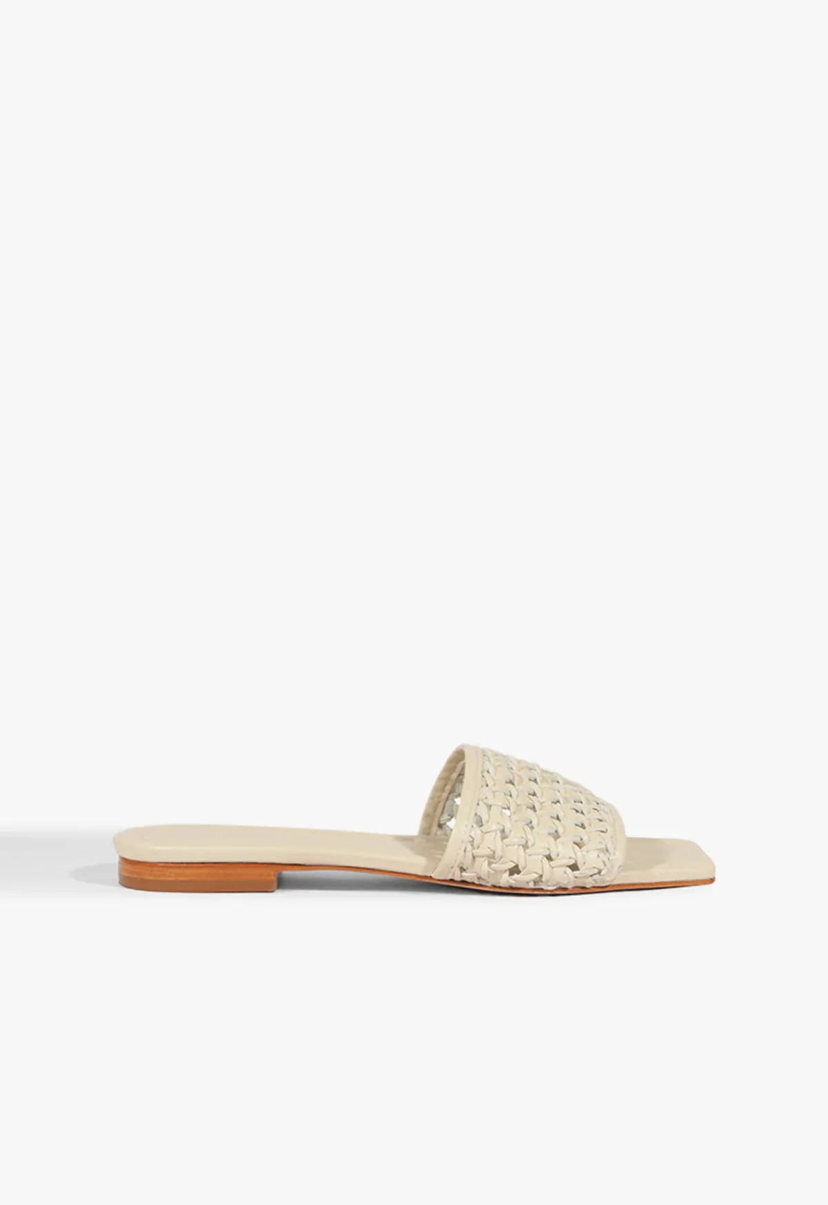 Juliet White Leather Flat Sandal Style To Evolve Core-Driven