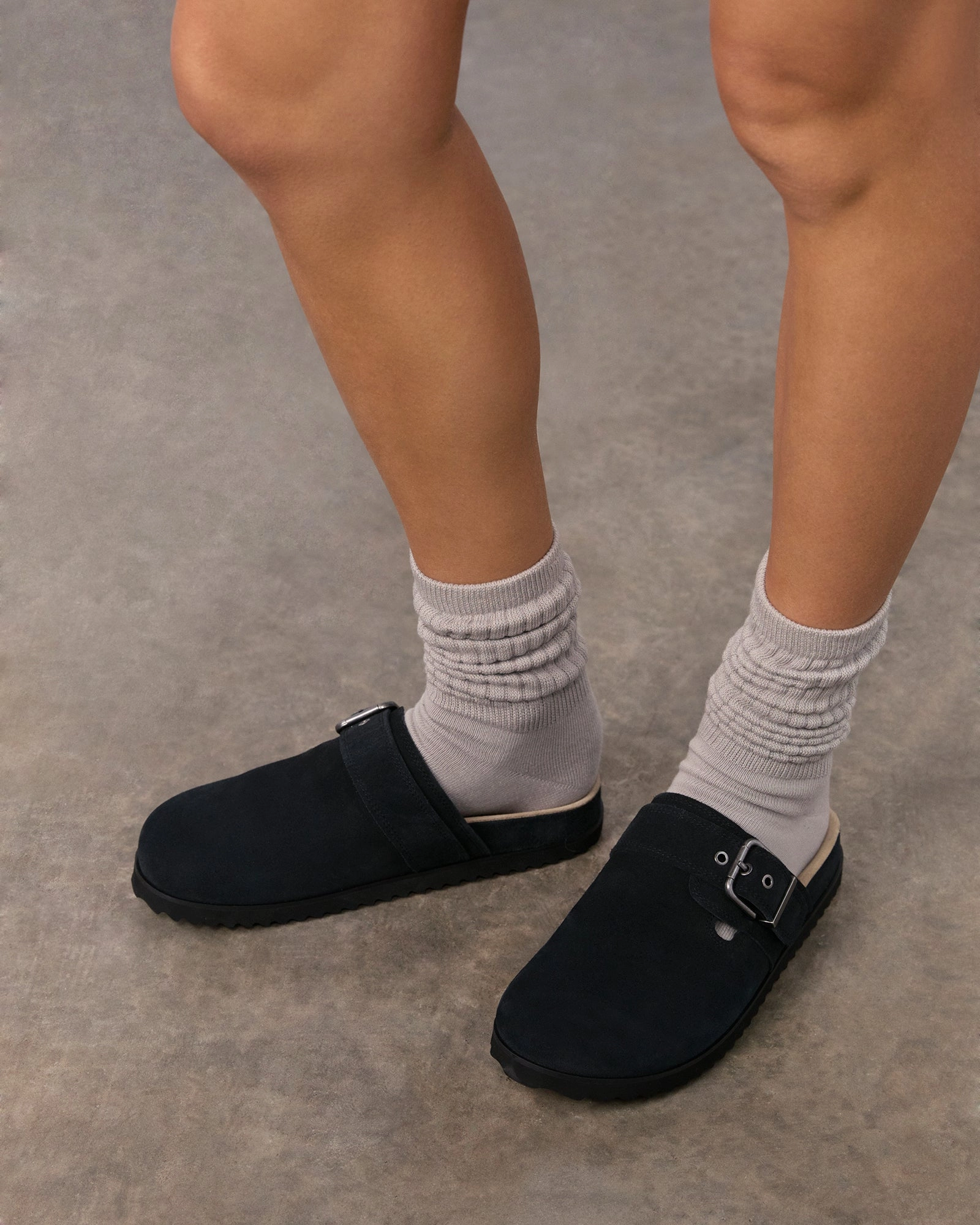 Layer Mindset Juno Casual Flats Washed Black Suede