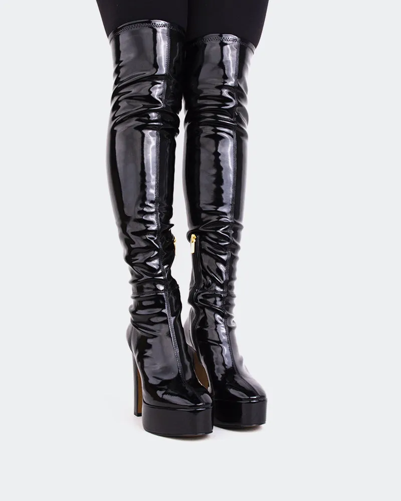 Kalaf Black Patent Comfort Zone Minimal Movement
