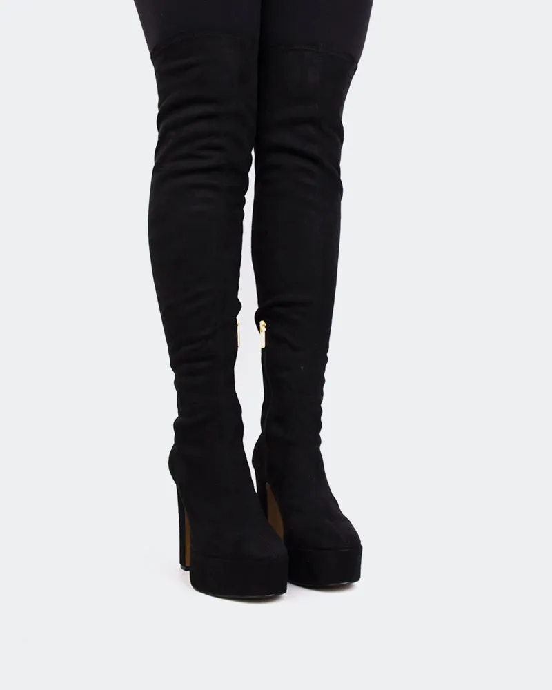 Kalaf Black Suede Stretch Next In Line Life In Layers