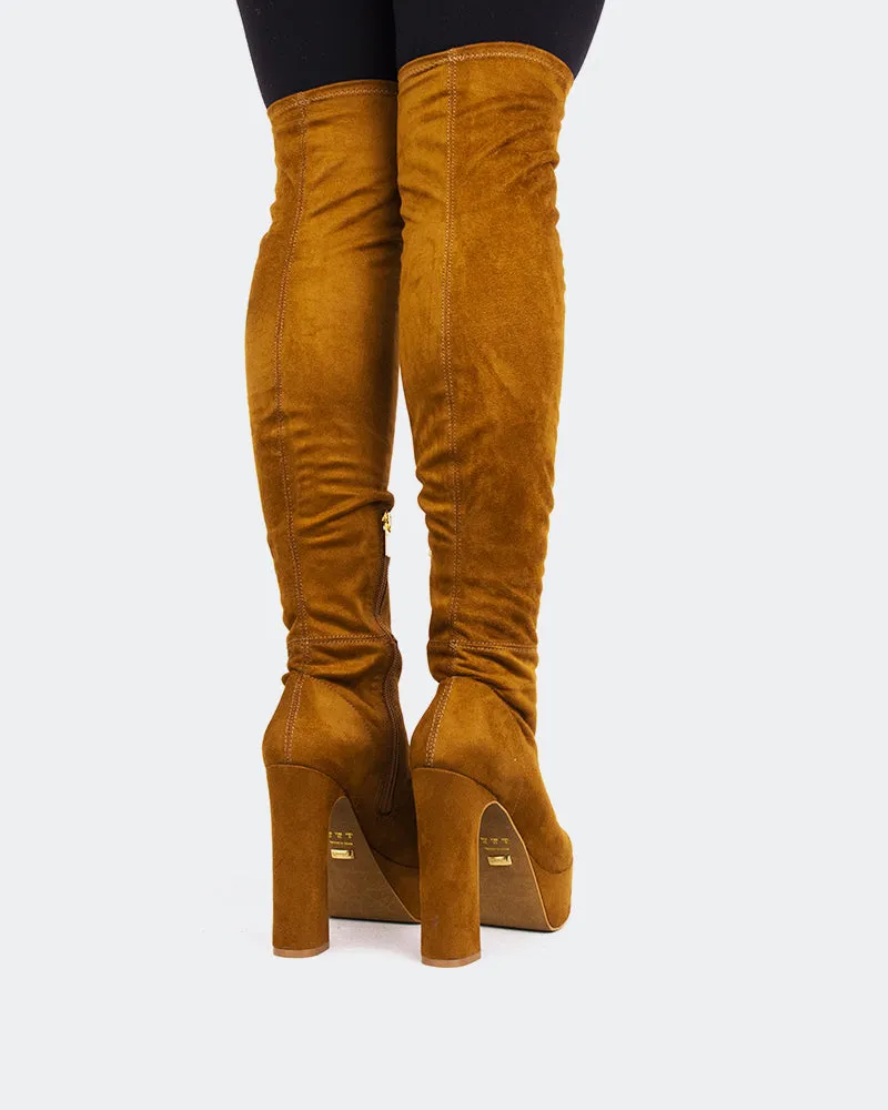 Rhythm Inspired Kalaf Camel Suede Stretch