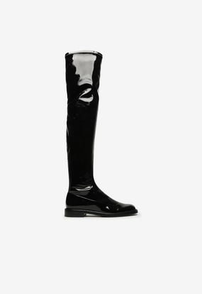 Kaolin Over The Knee Patent Leather  Boot Anywhere Utility Wear Your World