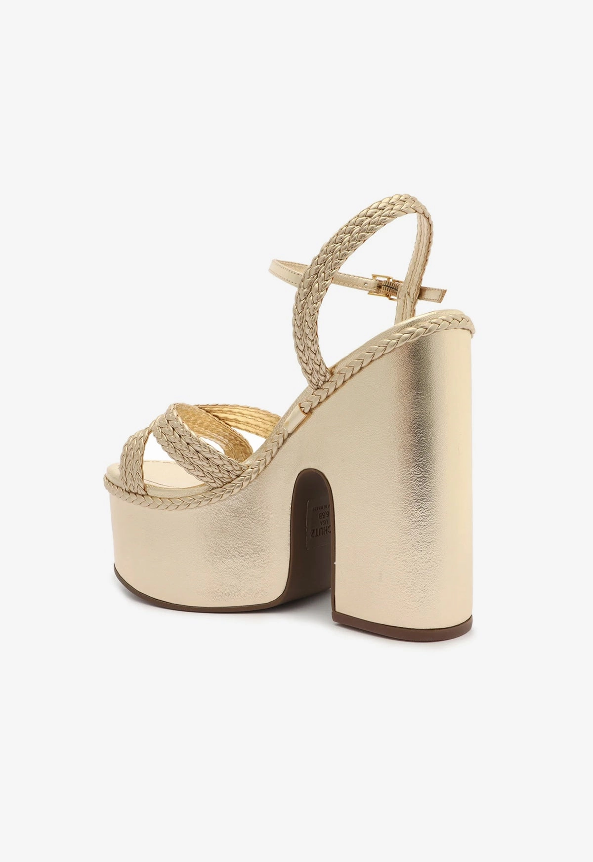 Karima Cutout Metallic Nappa Sandal Smooth Fit