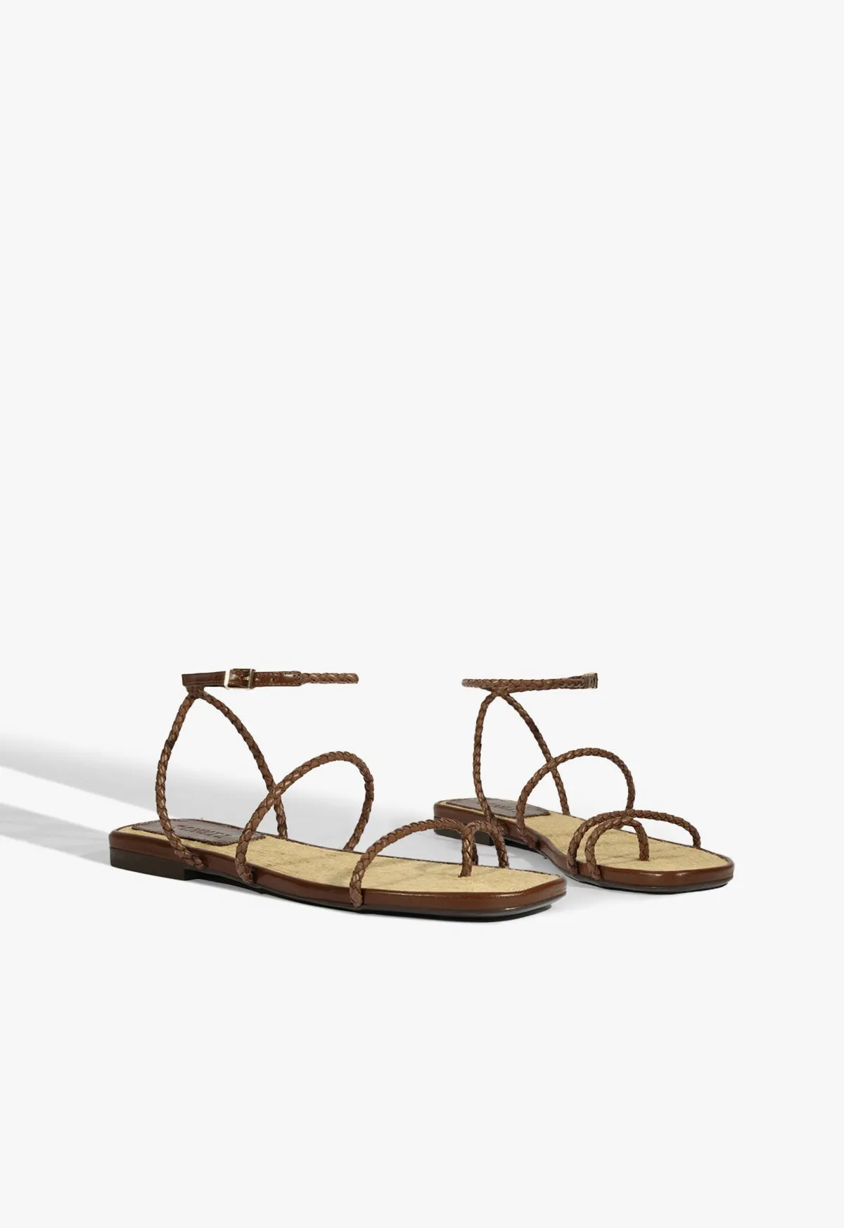 Kaya Brown Leather Flat Sandal Comfort Refined Low-Key Bold