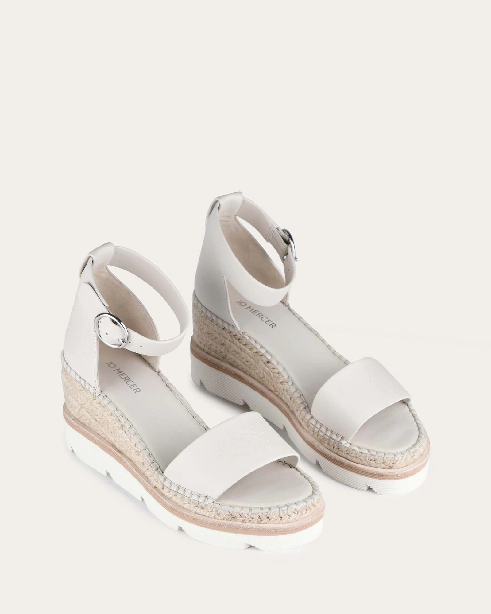 Layered Living Streamlined Fit Kelly Mid Heel Wedges Bone Leather
