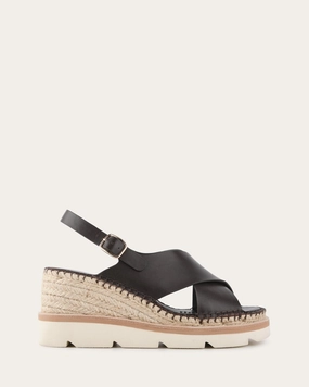 Built For Feel Life, Reimagined Kimberley Mid Wedge Sandals Bitter Choc Leather