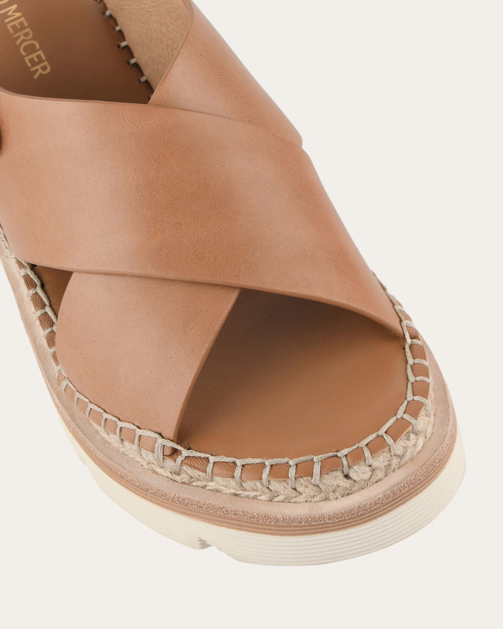 Motion Elements Kimberley Mid Wedge Sandals Tan Leather