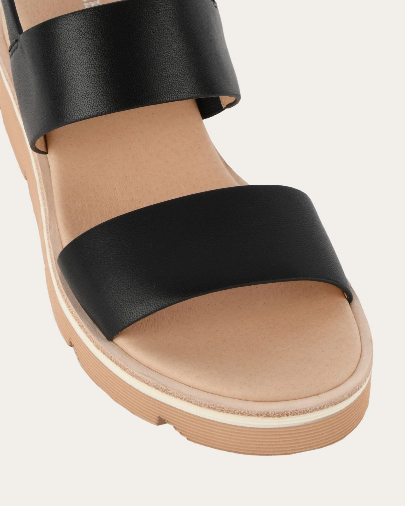 Core Style System Made For Rhythm Kinney Wedge Sandal Black Leather