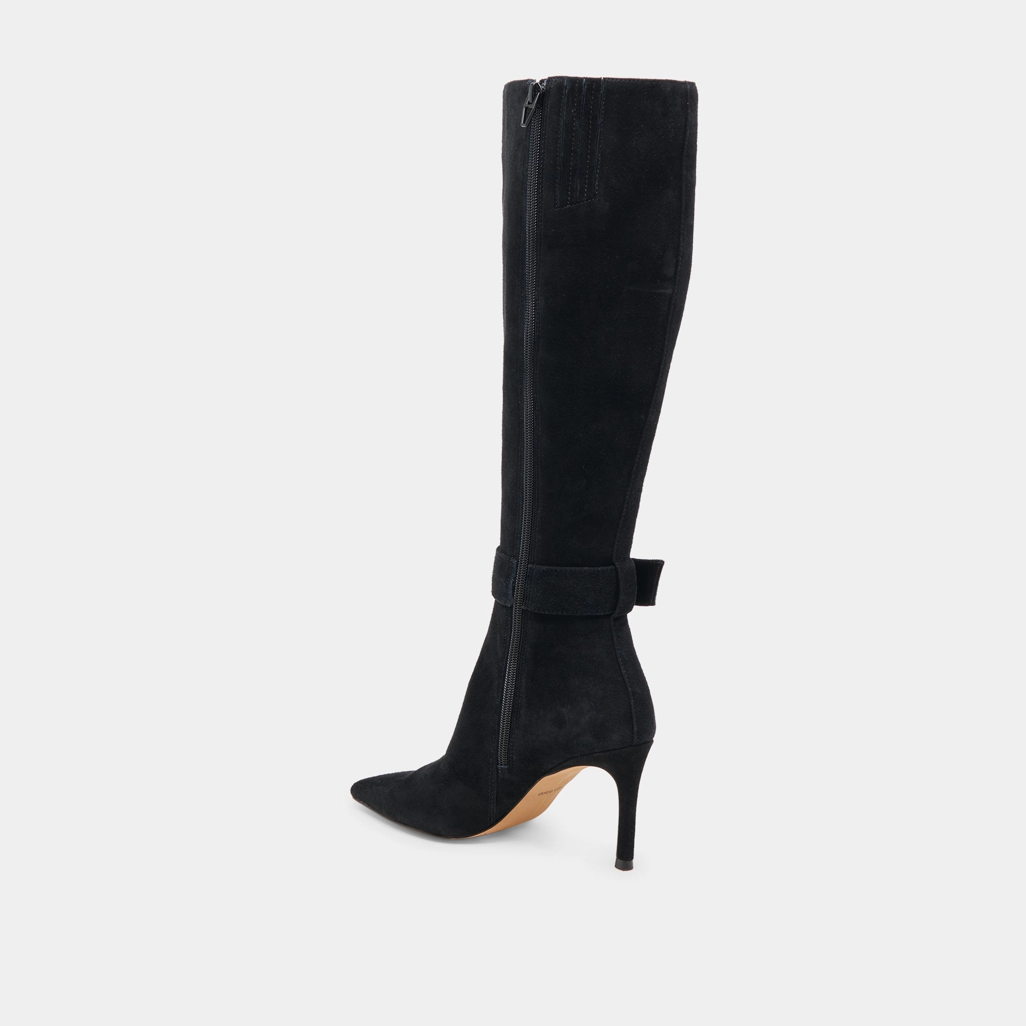 Kinzy Wide Calf Boots Onyx Suede Designed For Days Active Core