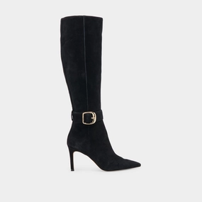 Simplify Your Day Fit To Adapt Kinzy Wide Calf Boots Onyx Suede